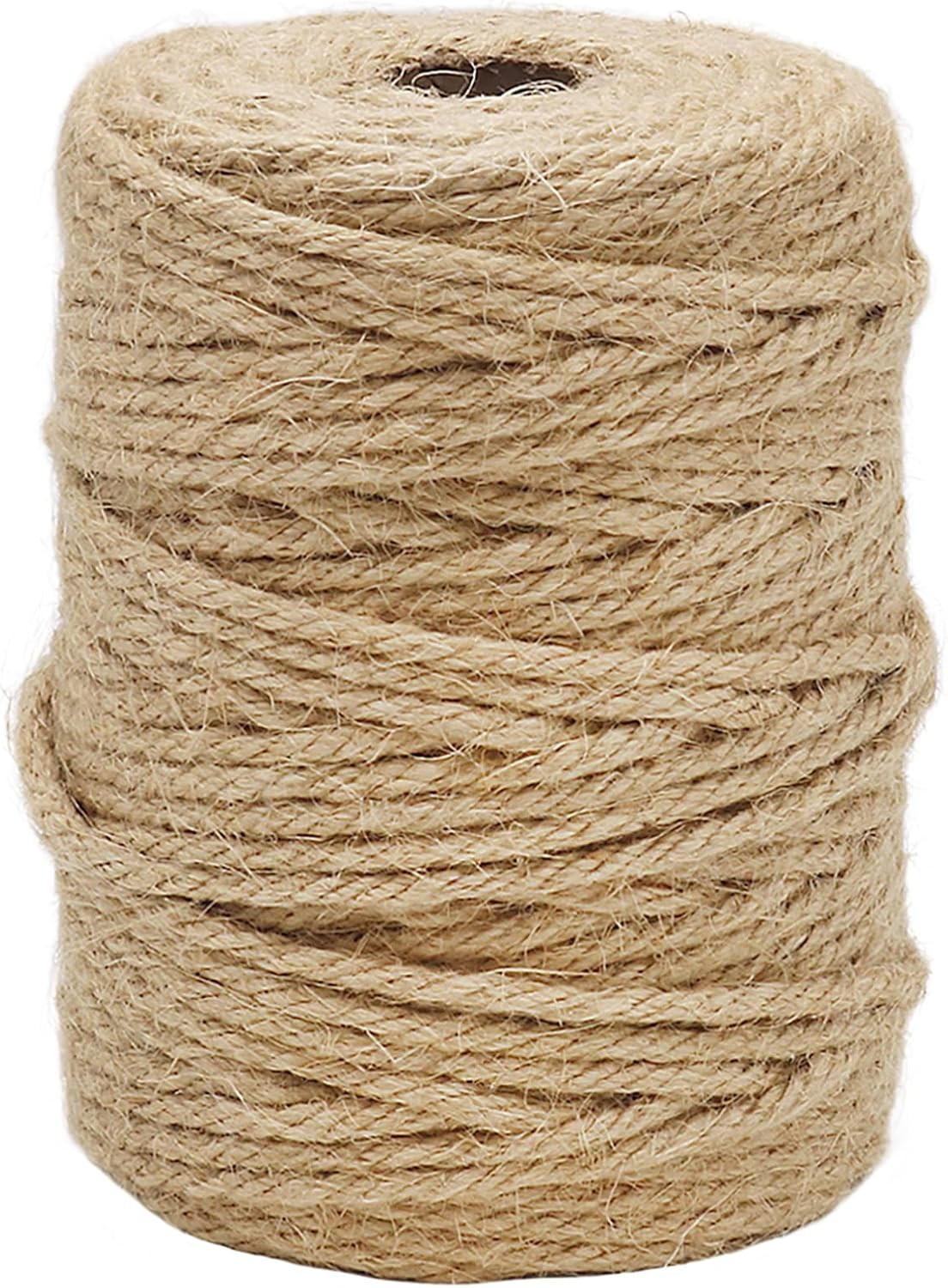 Jute Twine, 165 Feet 4Mm Thick Natural Jute Rope for Crafts, Garden Ties, Climbi