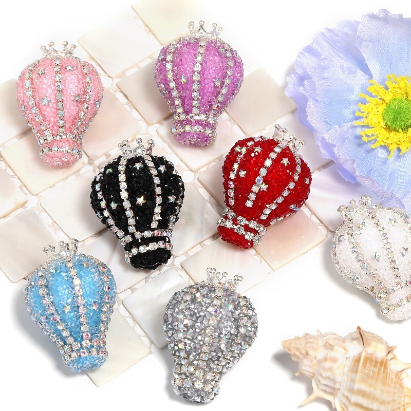 5pcs DIY Beadable Pen Loose Beads Shinny Rhinestone Chain Acrylic beads Decor