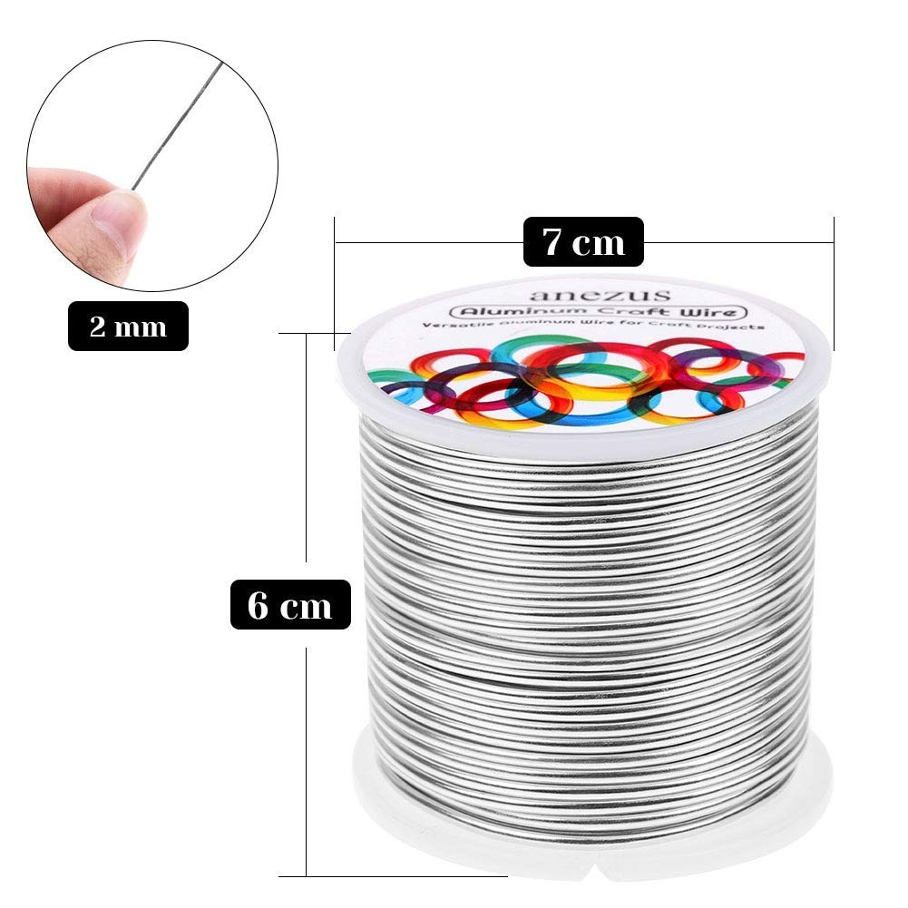 12 Gauge Aluminum Wire 100 Feet – 2mm Metal Armature Bendable Sculpting Wire