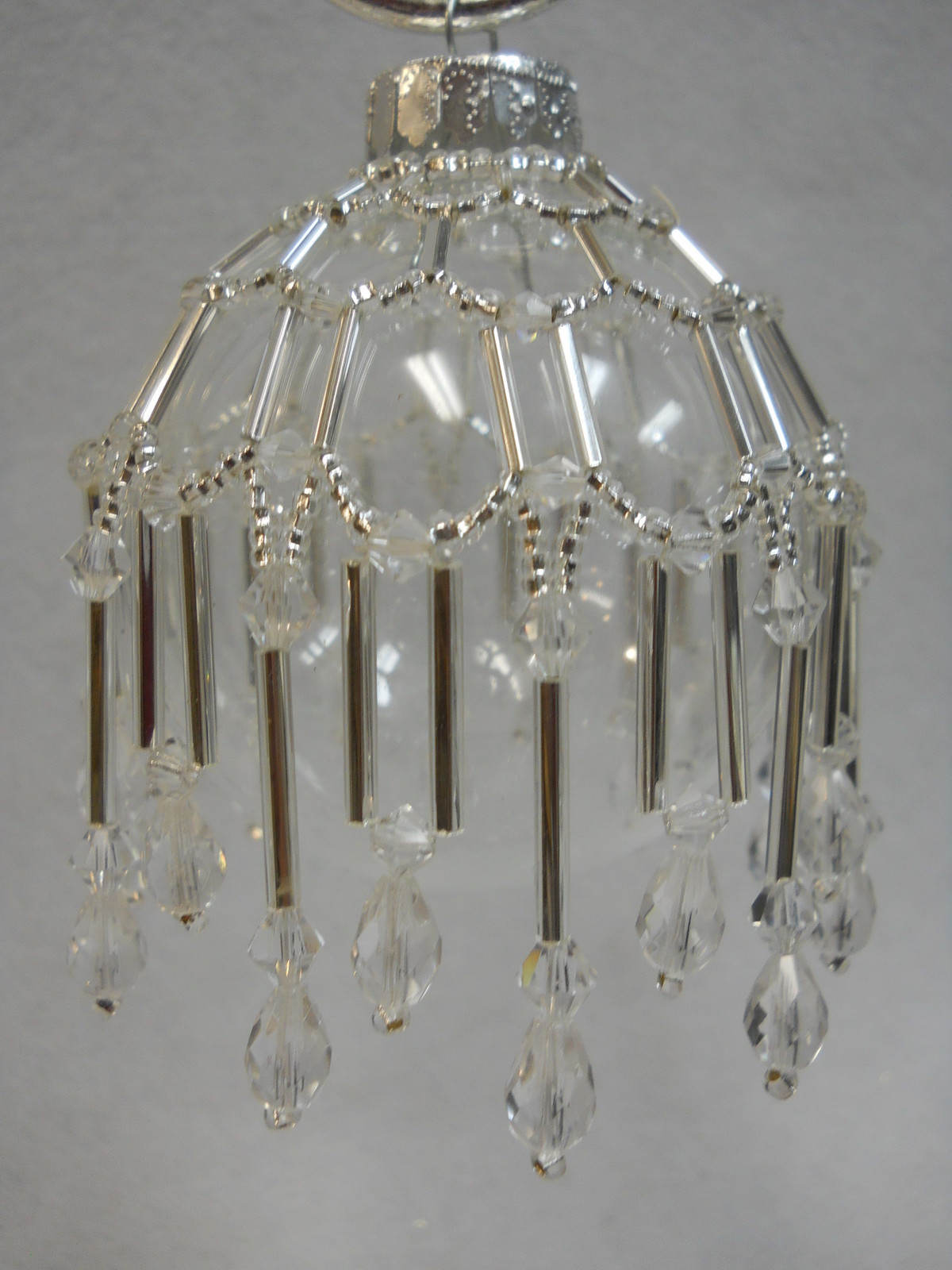 PATTERN ONLY Beaded Christmas Ornament Cover Holiday Original “Northern Ice”