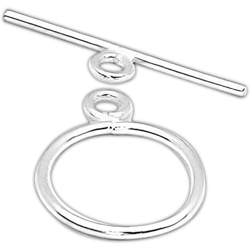 6 Sterling Silver Toggle Clasps ring approx 19 x 15 mm & bar 5 x 24 mm