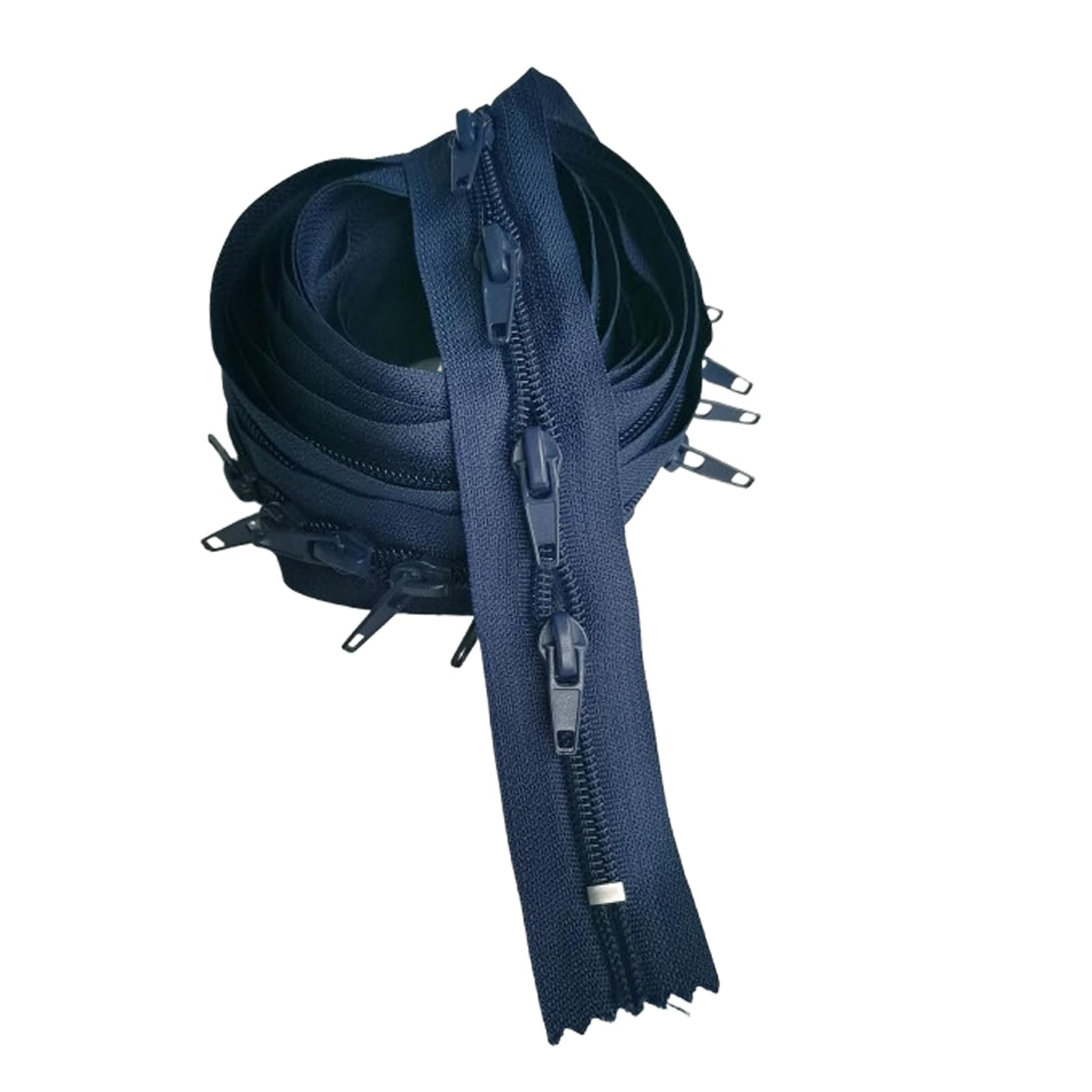 JOSDIOX #5 Blue Nylon Coil Zippers by The Yard 5 Yards Bulk Sewing Tape with…