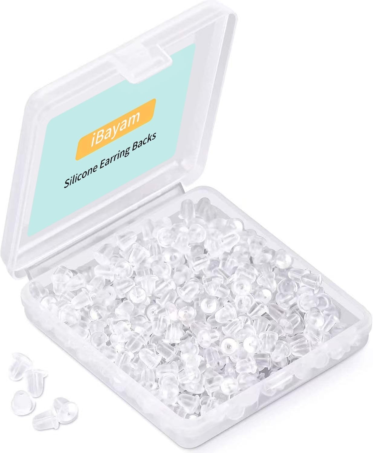 300 Count Clear Silicone Earring Backs – Lightweight & Easy to Use Replacement