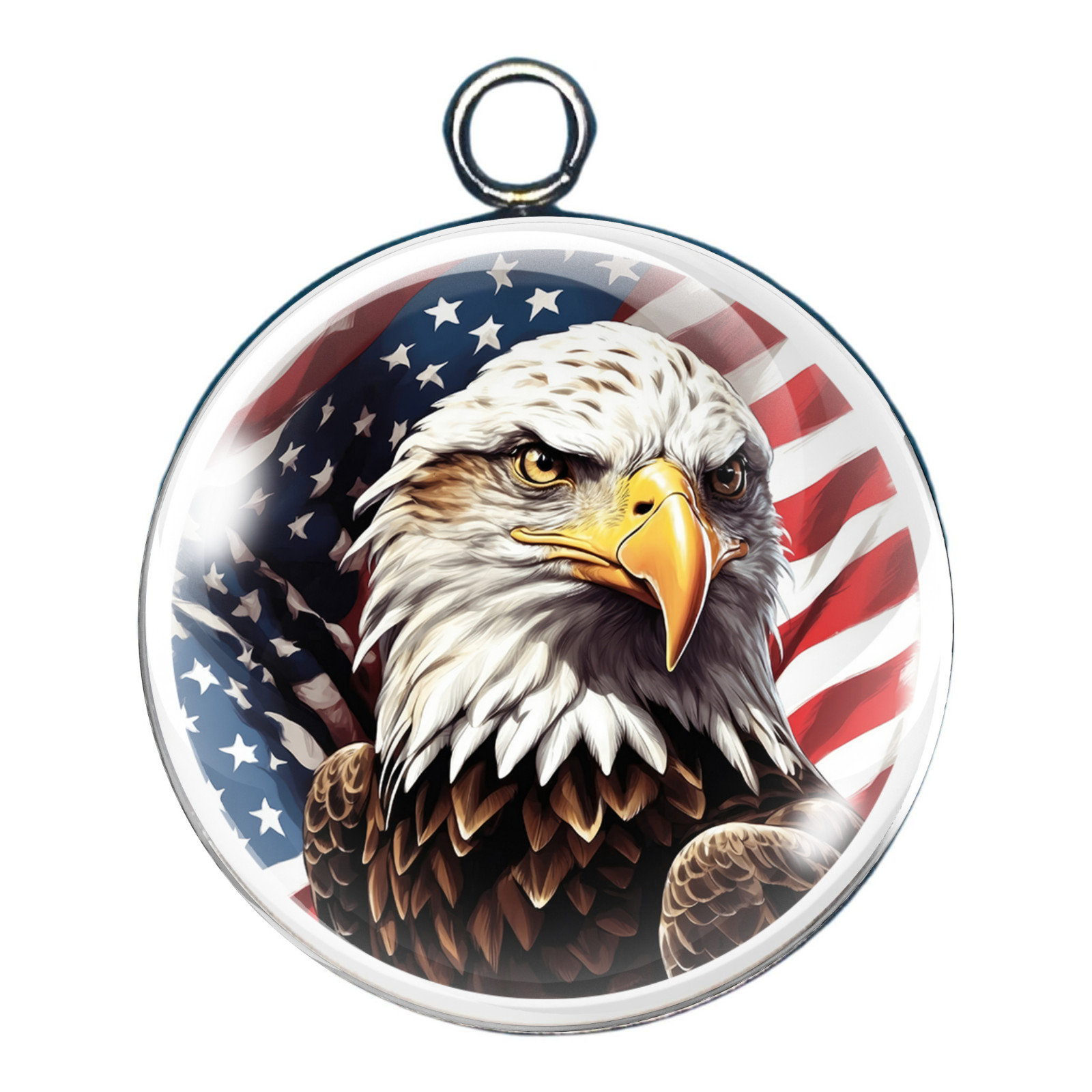 American Flags and Eagle Charms