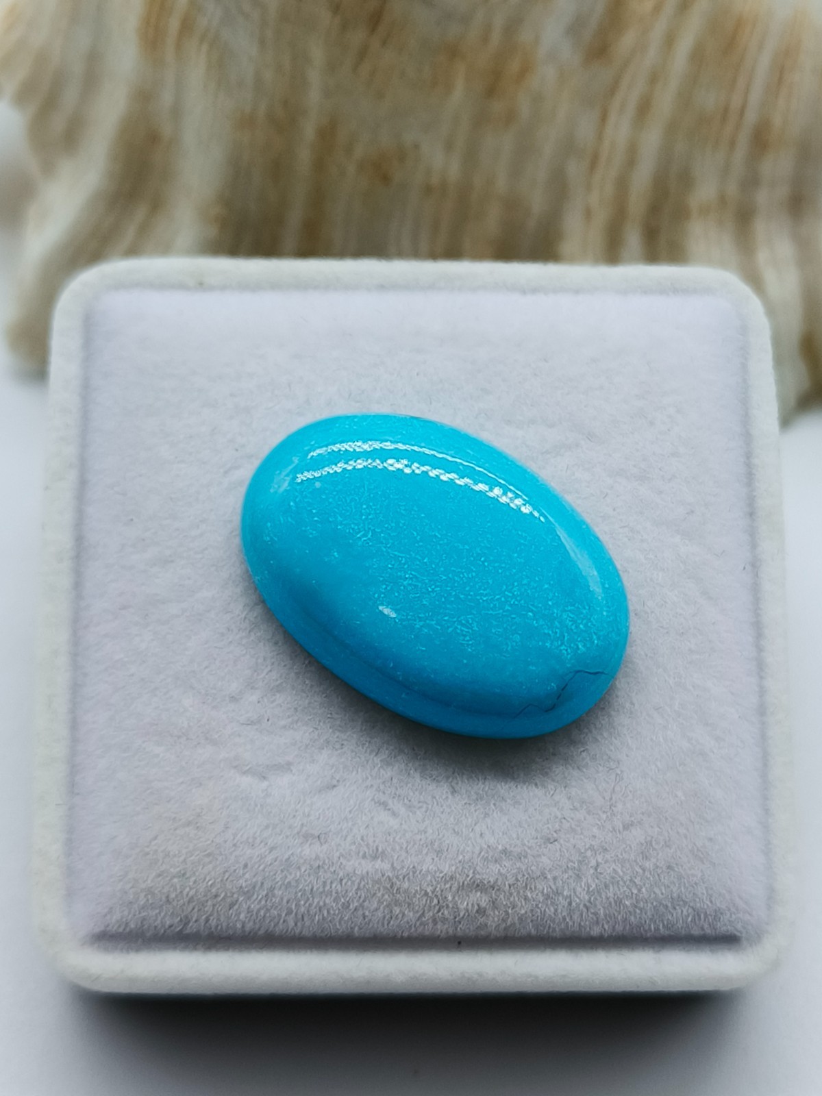 Blue Natural Turquoise Oval Cabochon 19 Carat (24x17x4mm) – Loose Gemstone