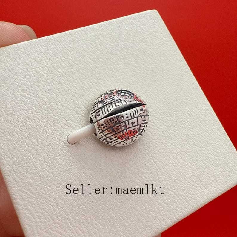 New 925 Sterling Silver Death Star Clip Charm,Charm for bracelet 799153C00