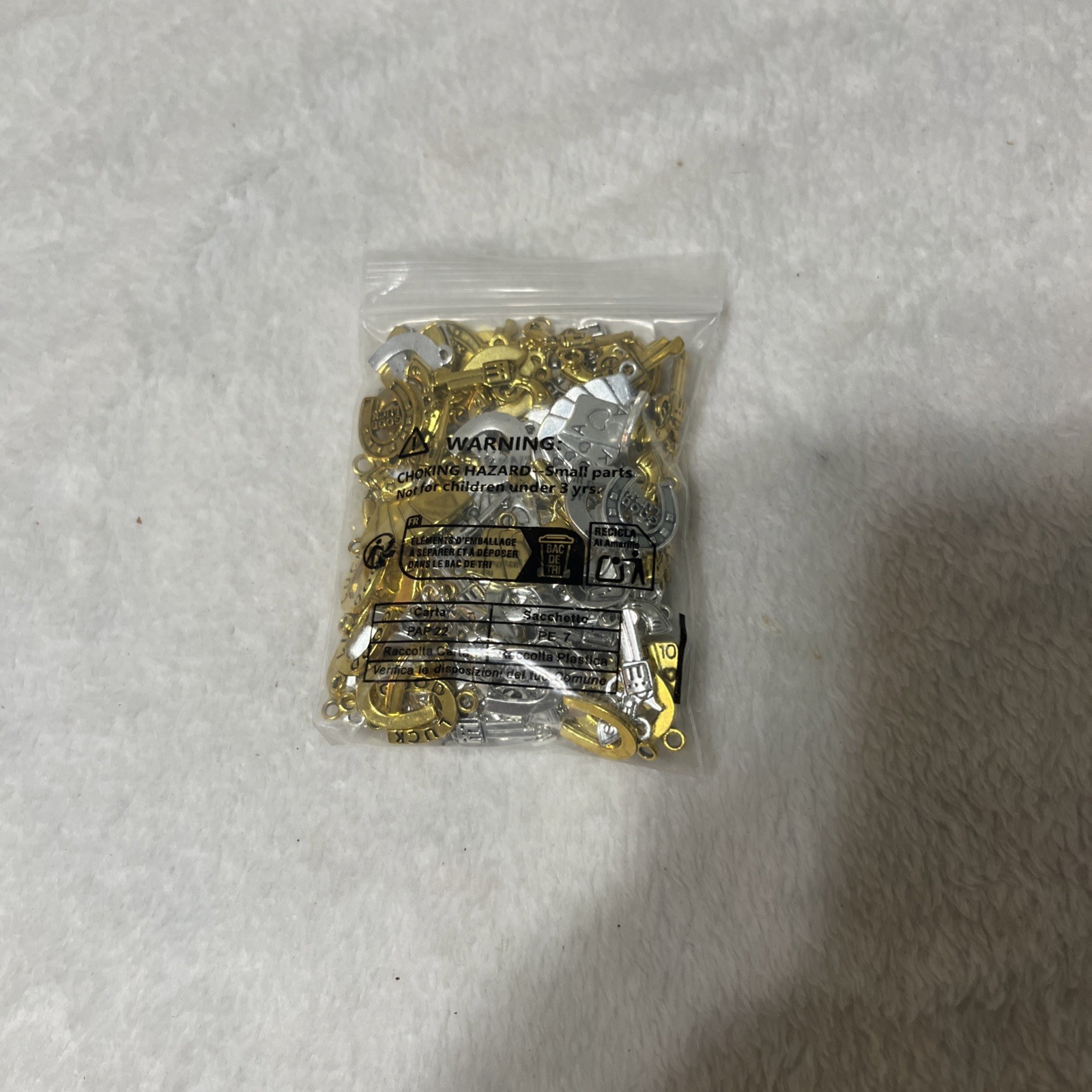 Lot Of 100- Western Silver and Gold Charms