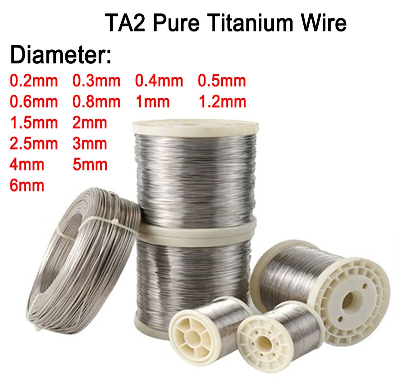 TA2 Pure Titanium Wire Diameter Ø 0.2mm – 6mm Metal Wire Metalworking High TempT