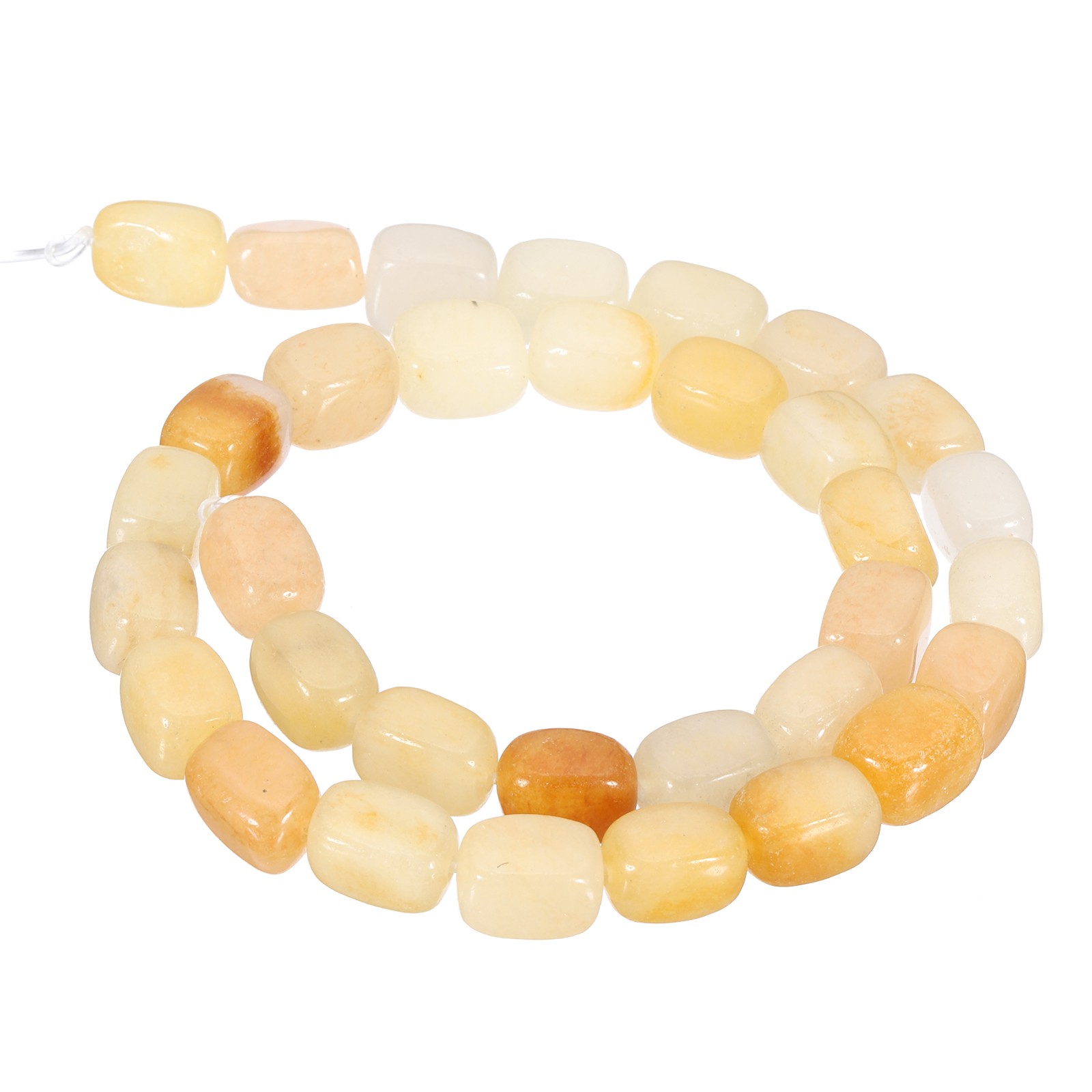 Natural Stone Gemstone Beads 15″ 12x8mm Cuboid Spacer Bead, Light Earth Yellow