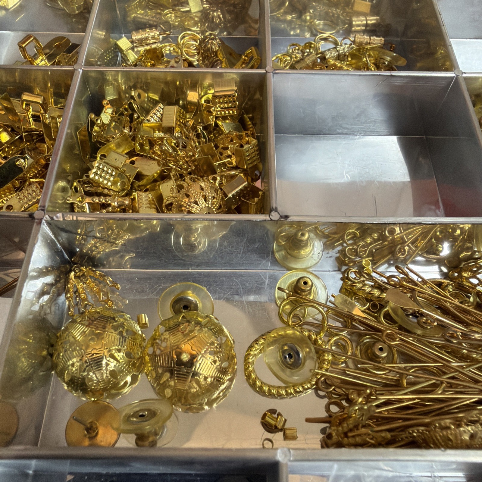 Mixed Lot of Jewelry Making Supplies: Clasps, Backs, Beads, Pendants & More!