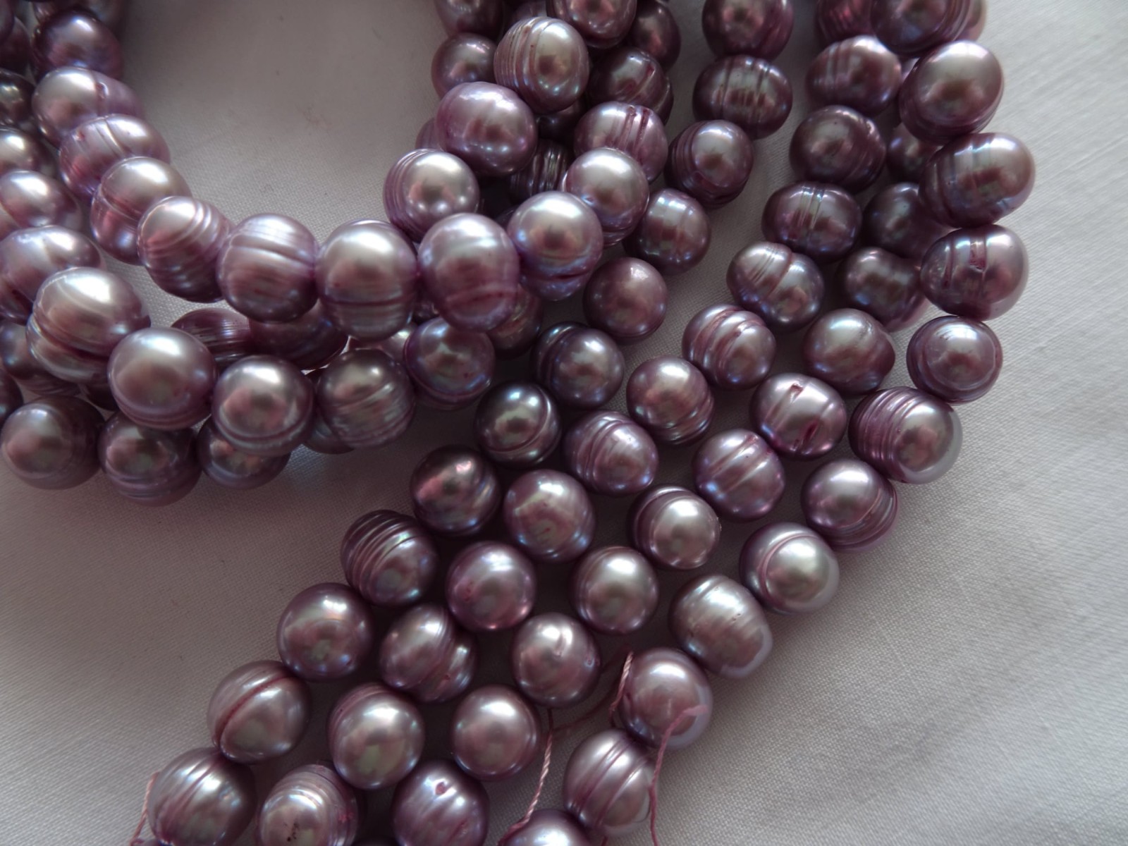 16″ Strand 7-8.5mm Long Freshwater Pearls Potato SD Lavender #21 DNG