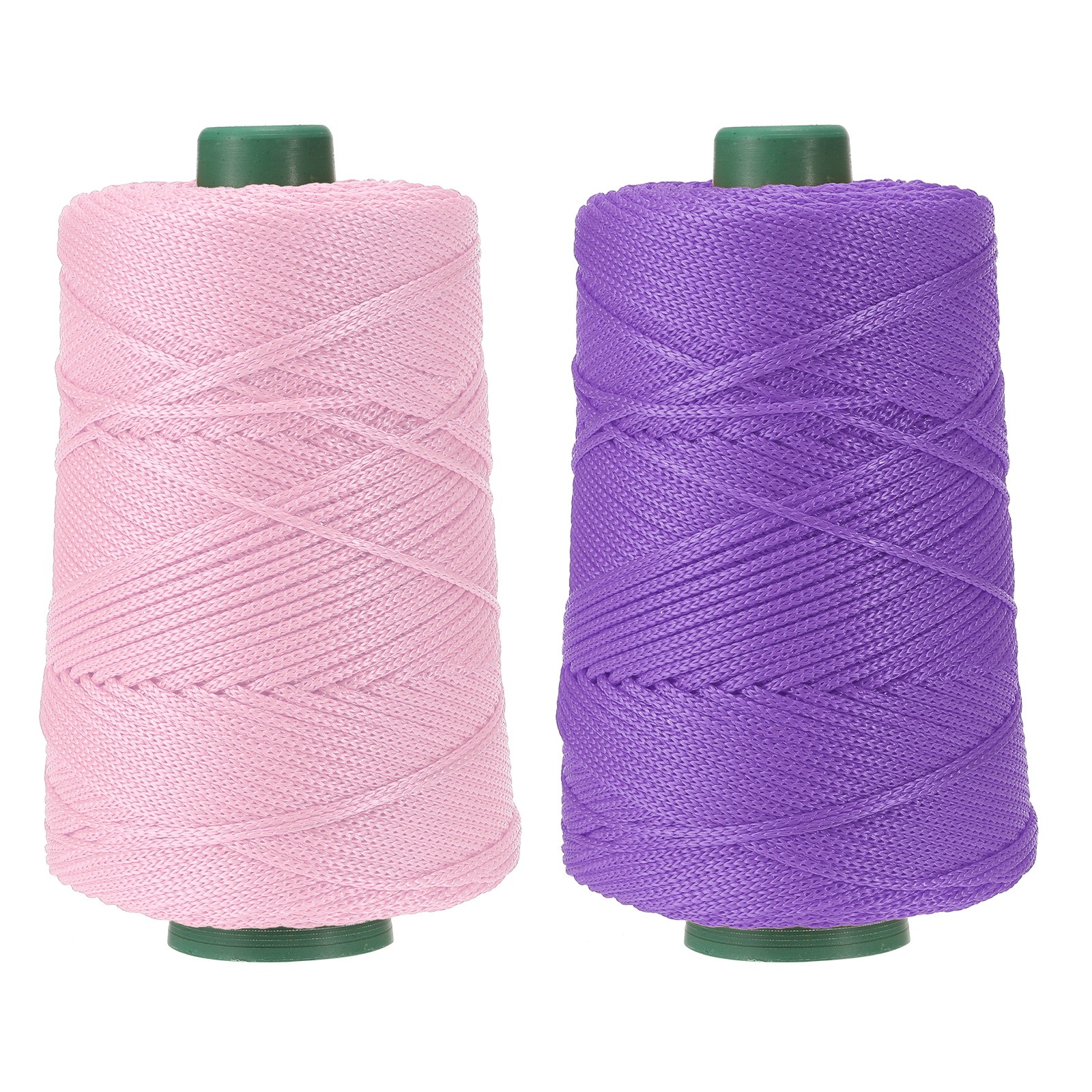 2 Pcs Polyester Macrame Cord 3mm x 219 Yards Macrame Cords – (Light Pink/Purple)