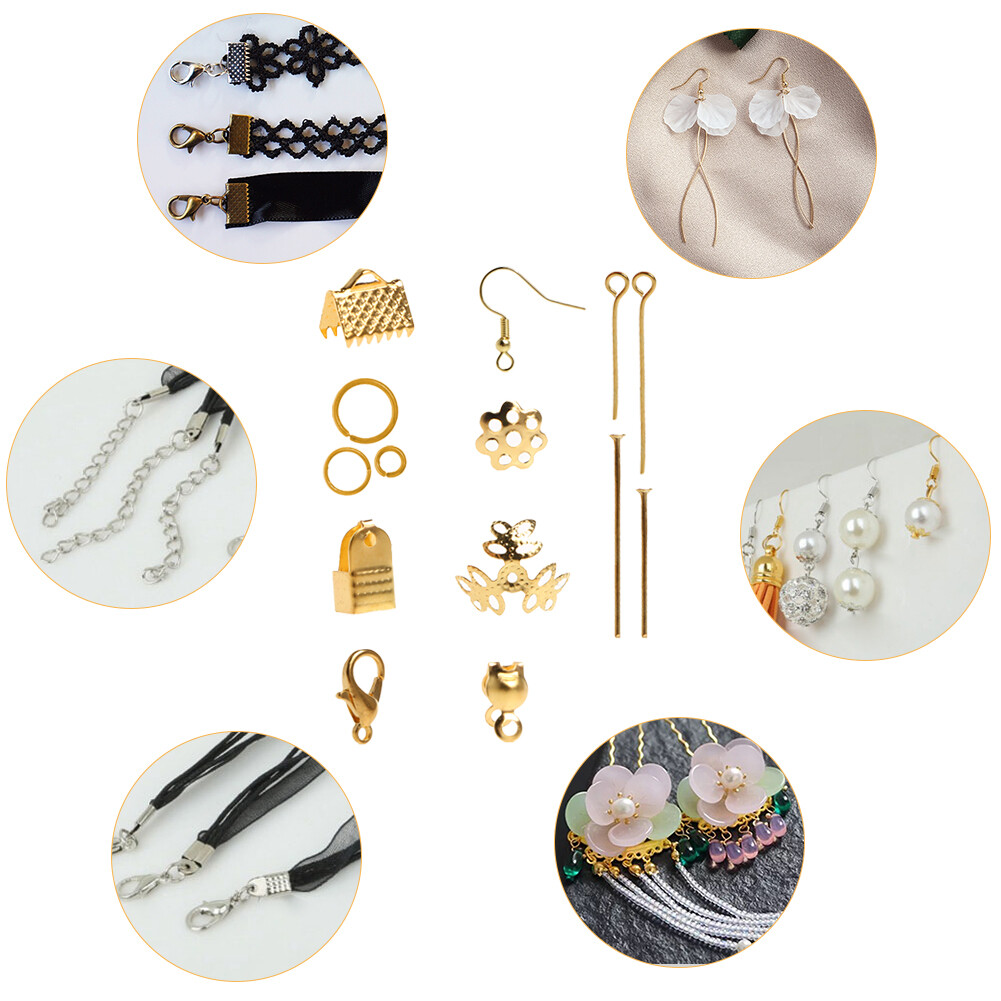 Jewelry Making Supplies Starter Kit Earring Findings Beading Wires Pliers Set