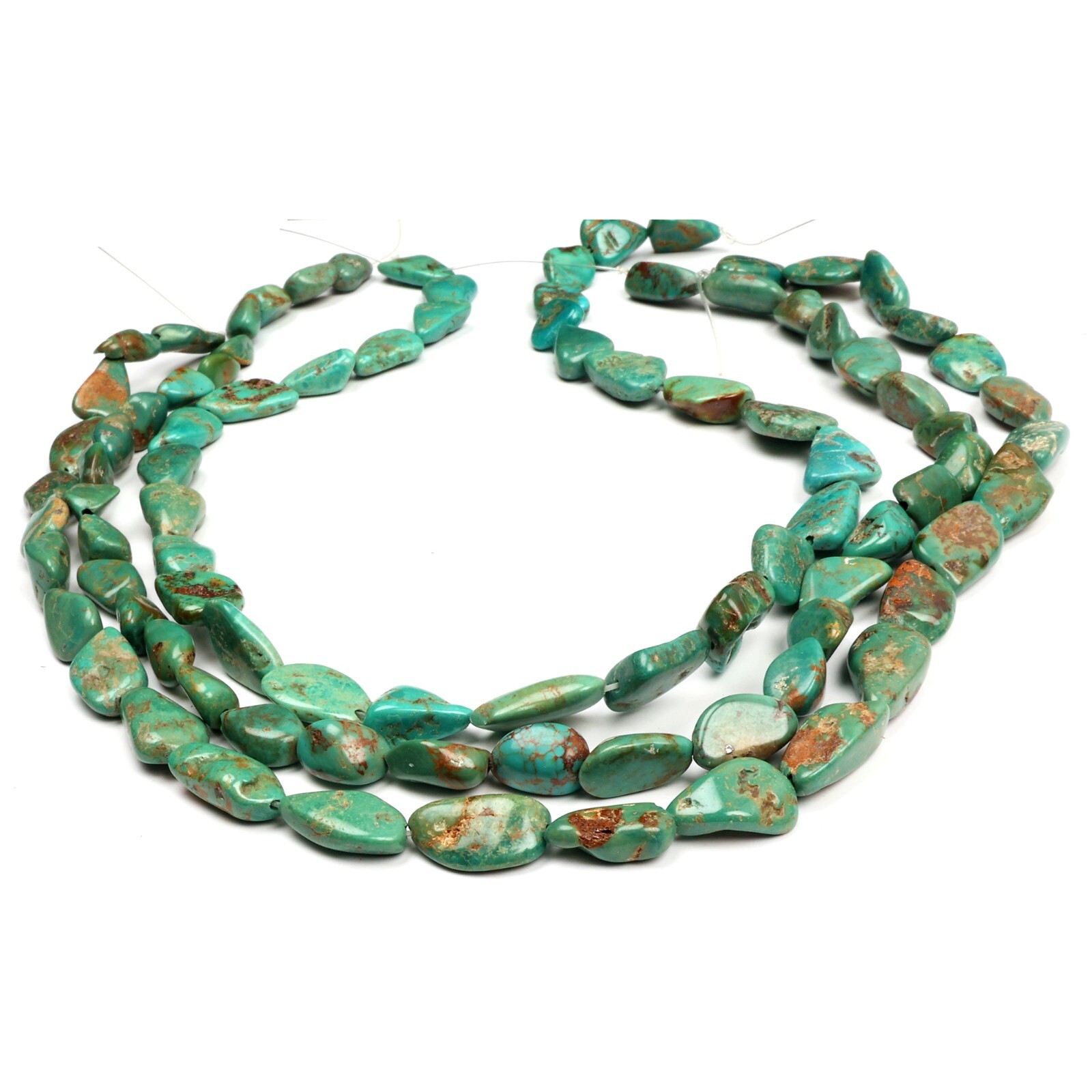 Natural Turquoise Smooth Tumble Shape 8 Inch Strand 10×13-11x15MM Gemstone Beads