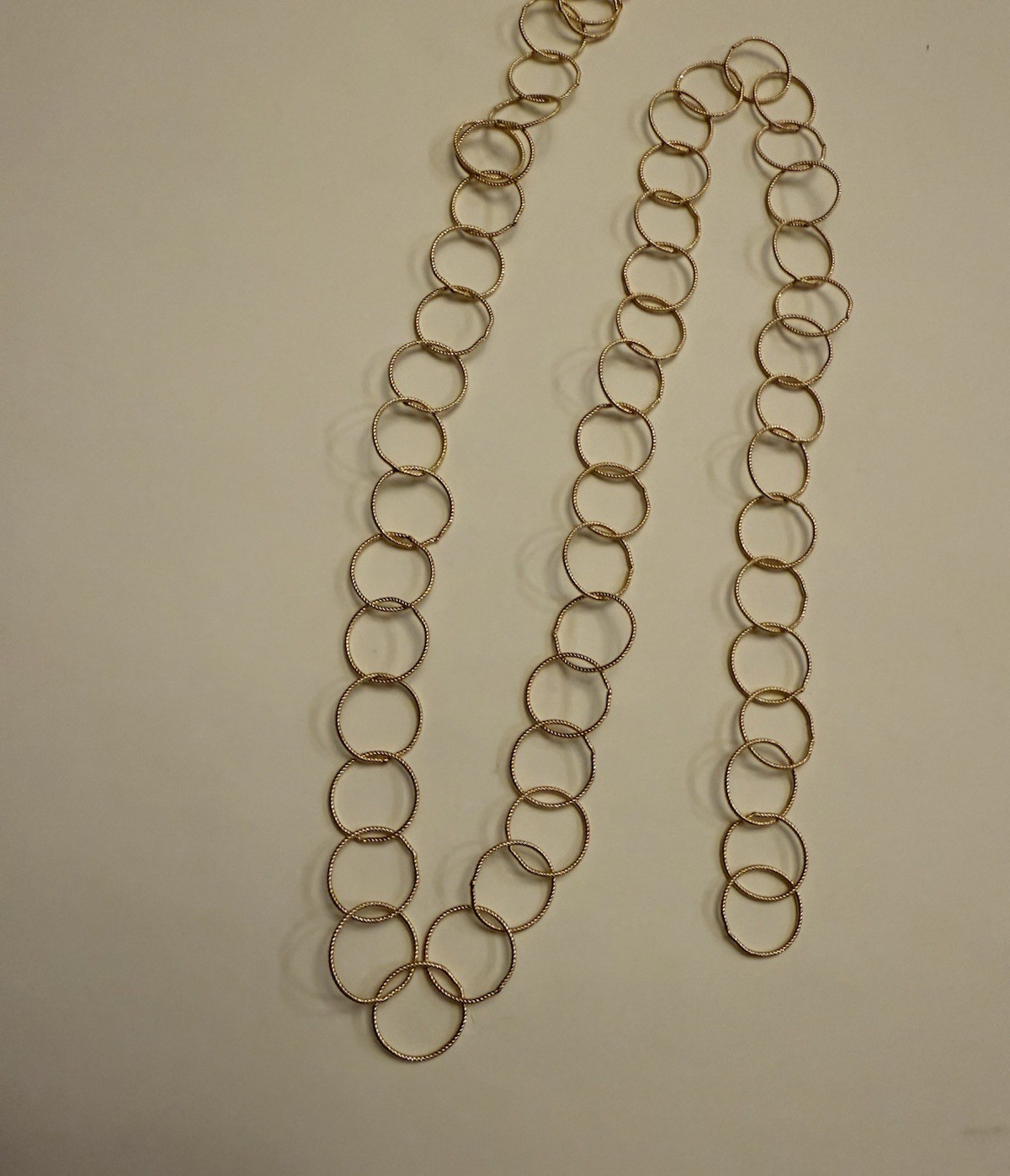 14kt gold filled 13mm twisted wire cable chain 5ft