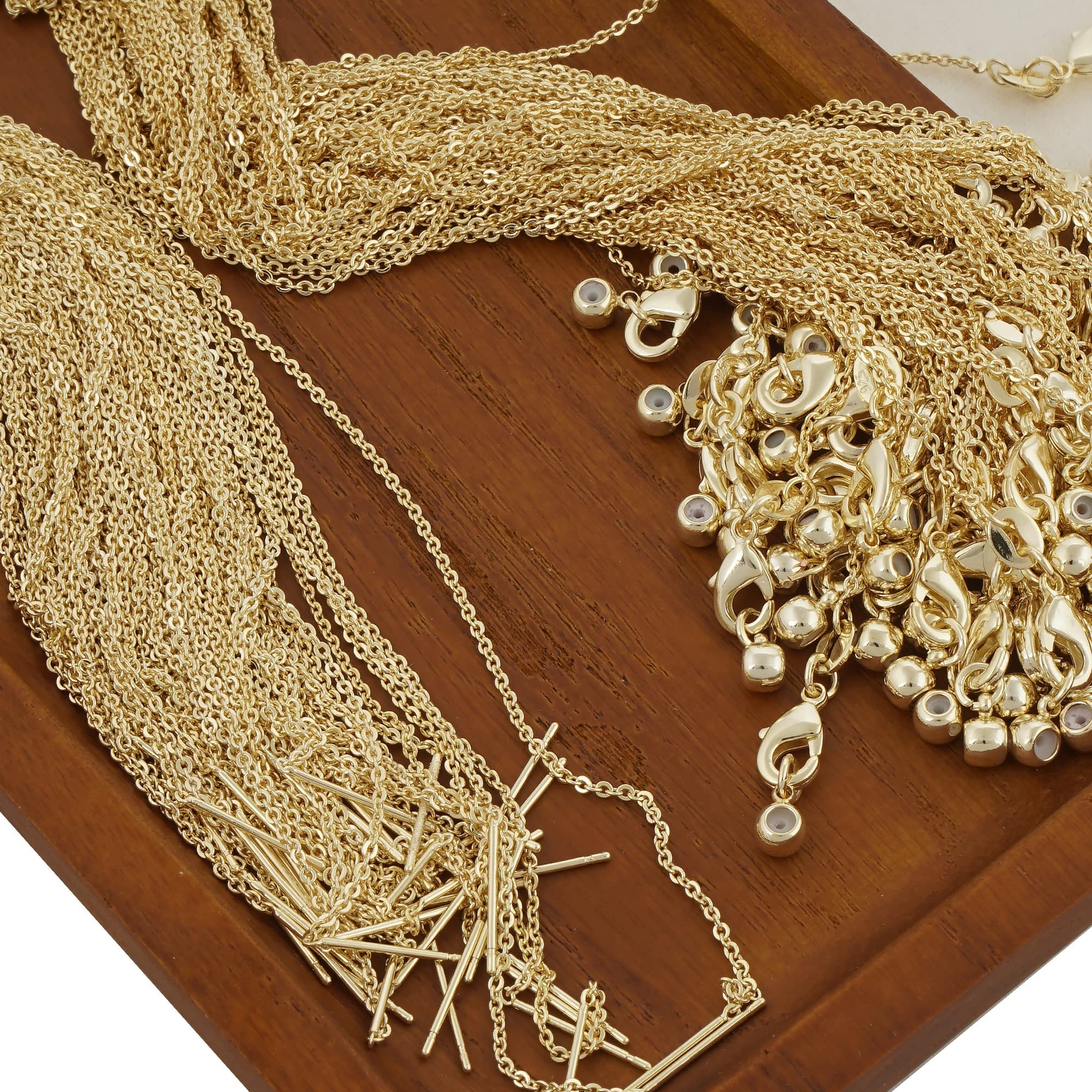 5 Pieces 18″ 14k Gold Filled Adjustable Necklace Foundation for Beads & Charms