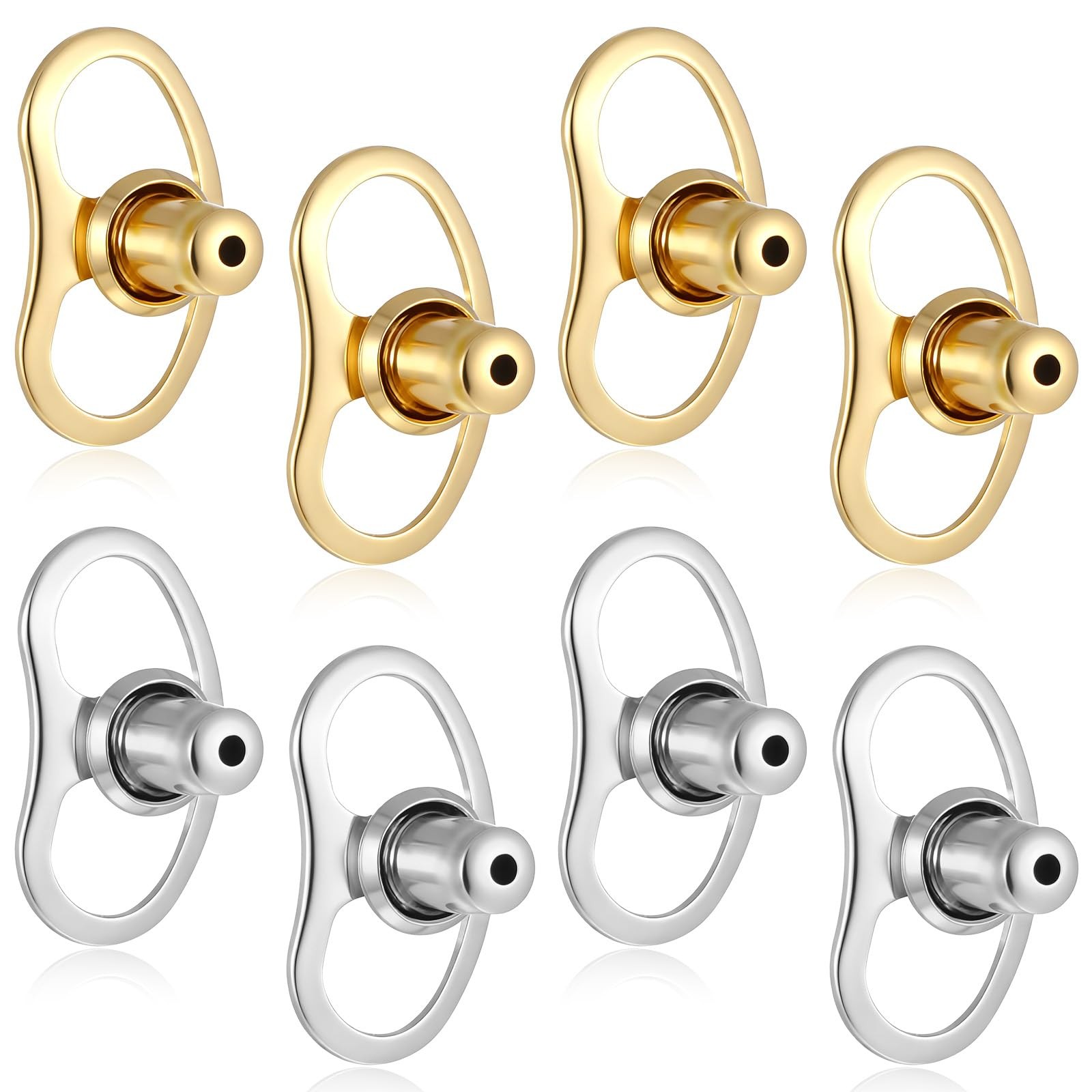 8PCS Earring Lifters Backs for Droopy Ears, Large Earring Backs Replacements …