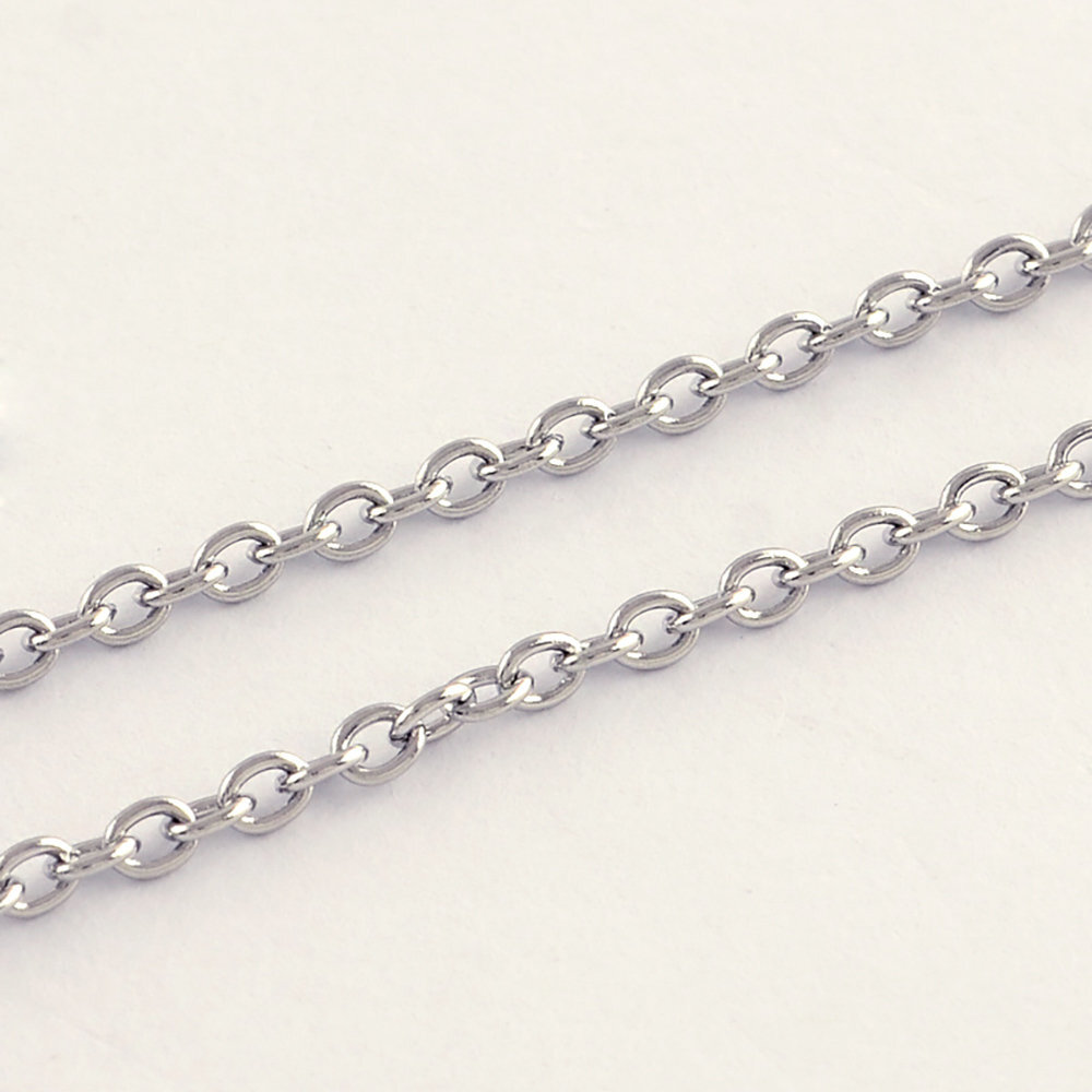 BULK Stainless Steel Cross Chain – 1 Meter 3mm x 2mm – 3.25 feet – FD287