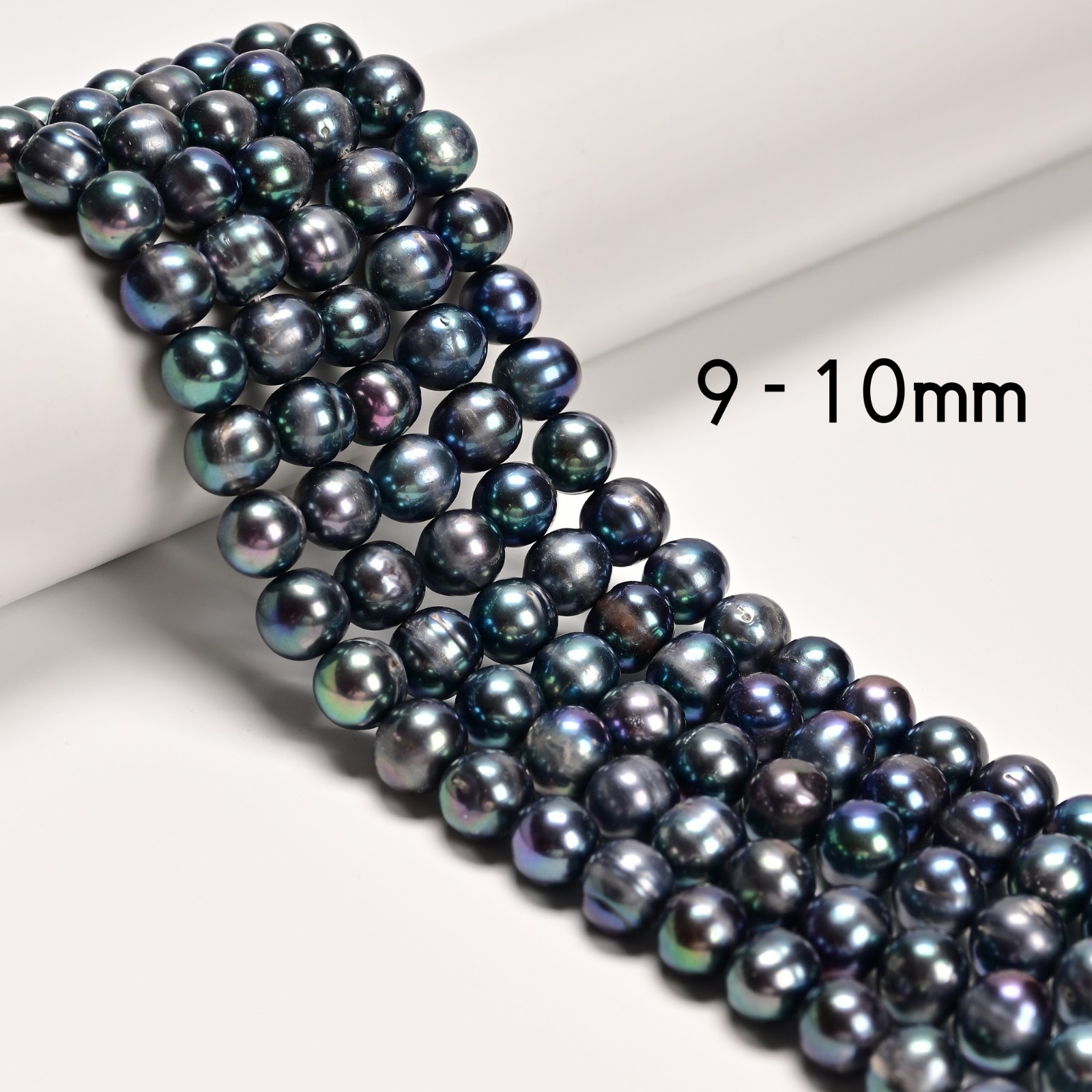 Grade A Peacock Fresh Water Pearl Potato Beads Size 7.5-8mm 9-10mm 14.5”Strand