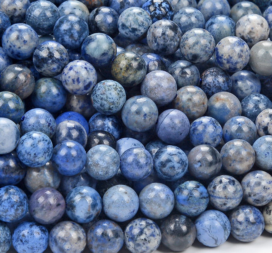 8MM South Africa Blue Dumortierite Gemstone Round Loose Beads (D415)