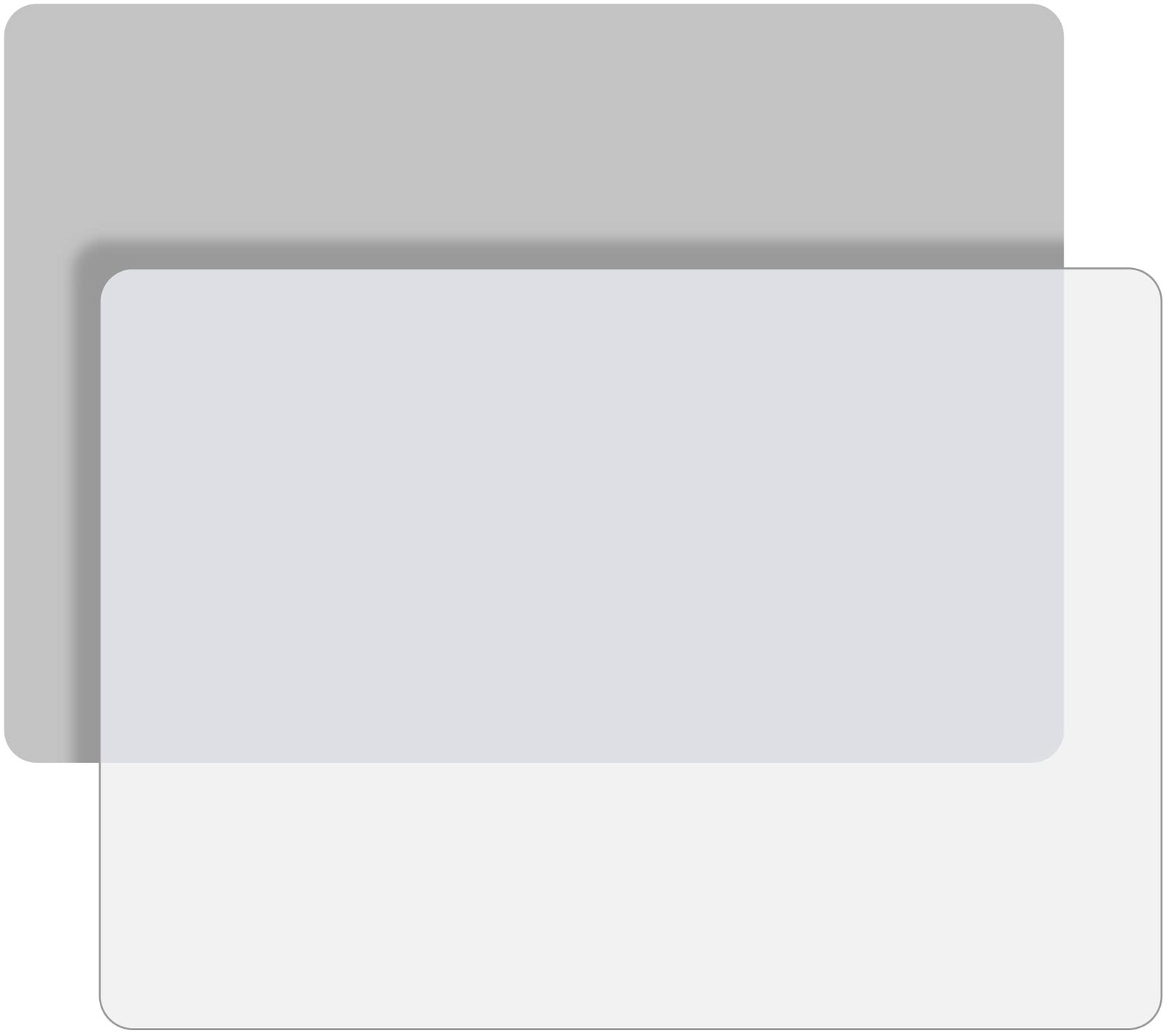 LEOBRO Silicone Mats for Crafts, 2 Pcs 11.7″ x 8.3″, Translucent & Light Gray