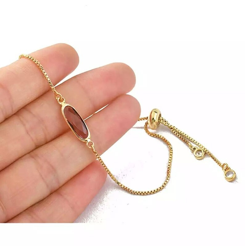 10pcs CZ Pave Rectangle Crystal Pendant Connector,Zircon Rectangle Oval Charms