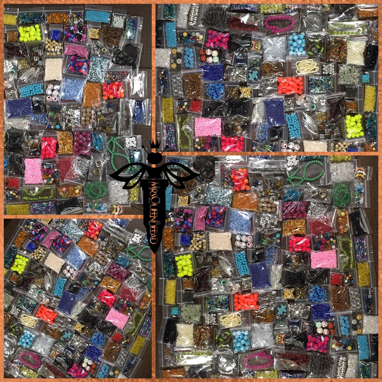 Lot Of BEADS 40 Bags Jewelry Making Supplies Loose Mixed Glass Acrylic Metal👑🐝