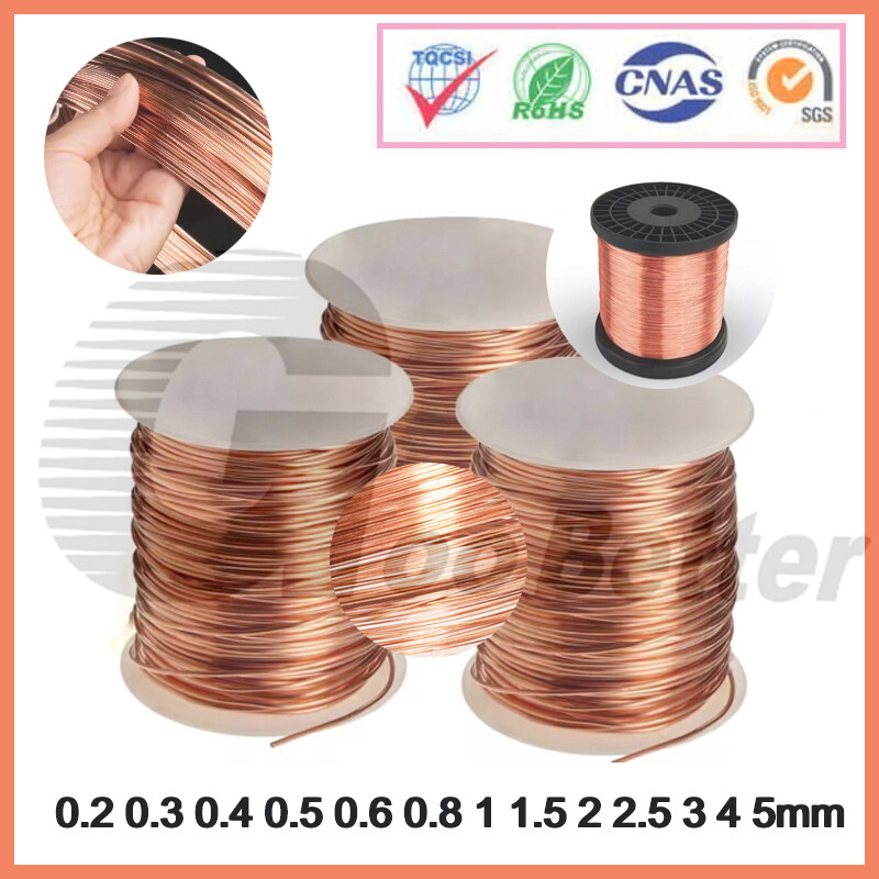 T2 Pure Copper Wire Round Solid Bare Coil Uncoated Wire Diameter 0.2mm – 5mm