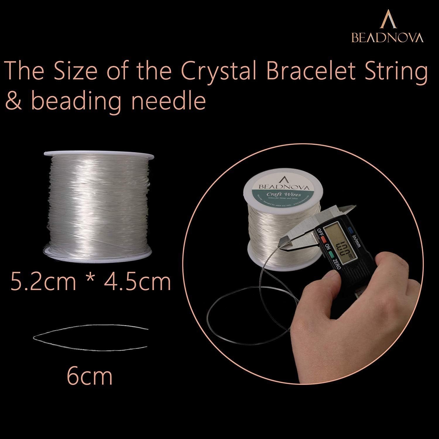 1mm Bracelet String Clear Craft Wire Stretch String Cord for Jewelry Making B…