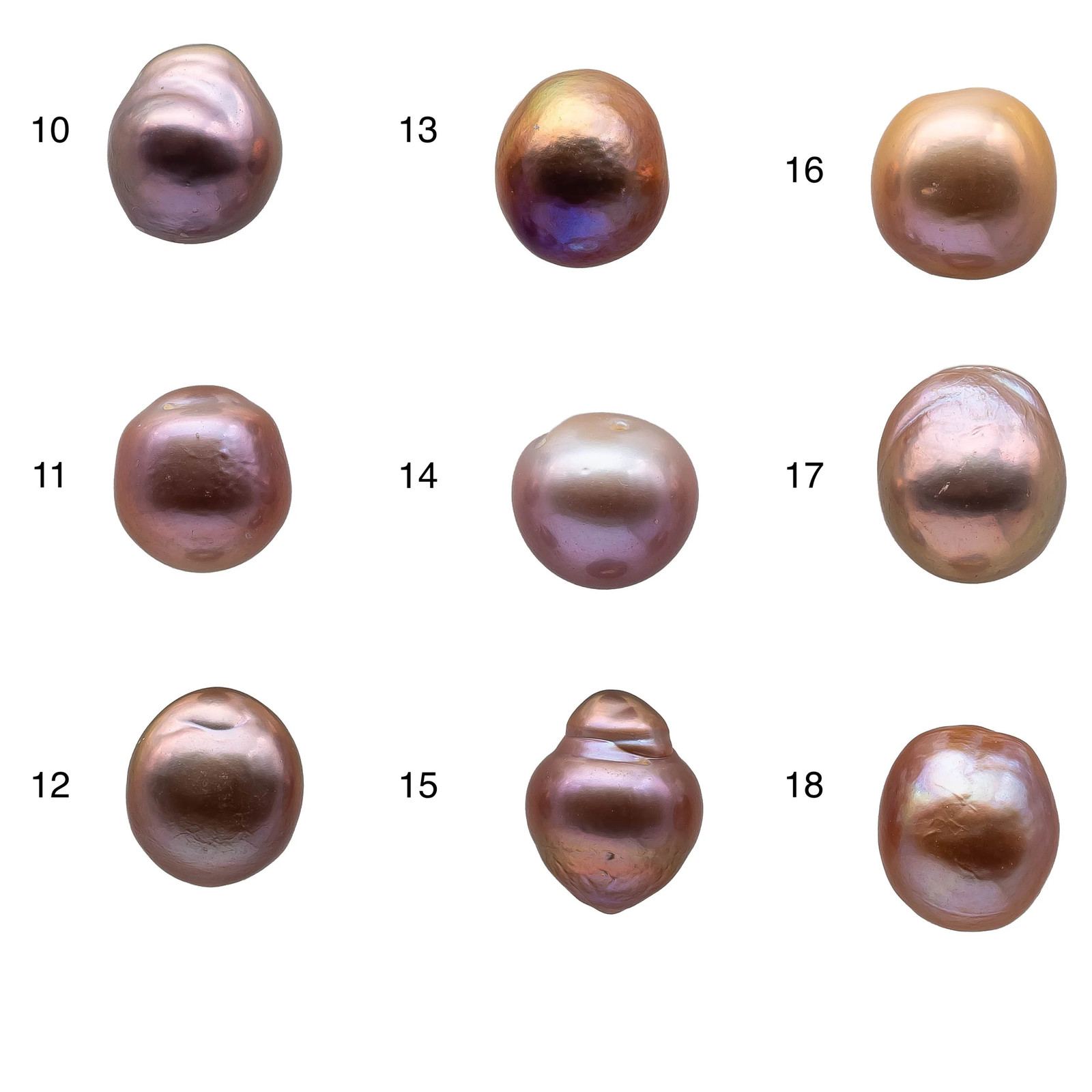 10-11mm Loose Edison Pearl with Very Nice Luster Undrilled Single Piece Freshwa
