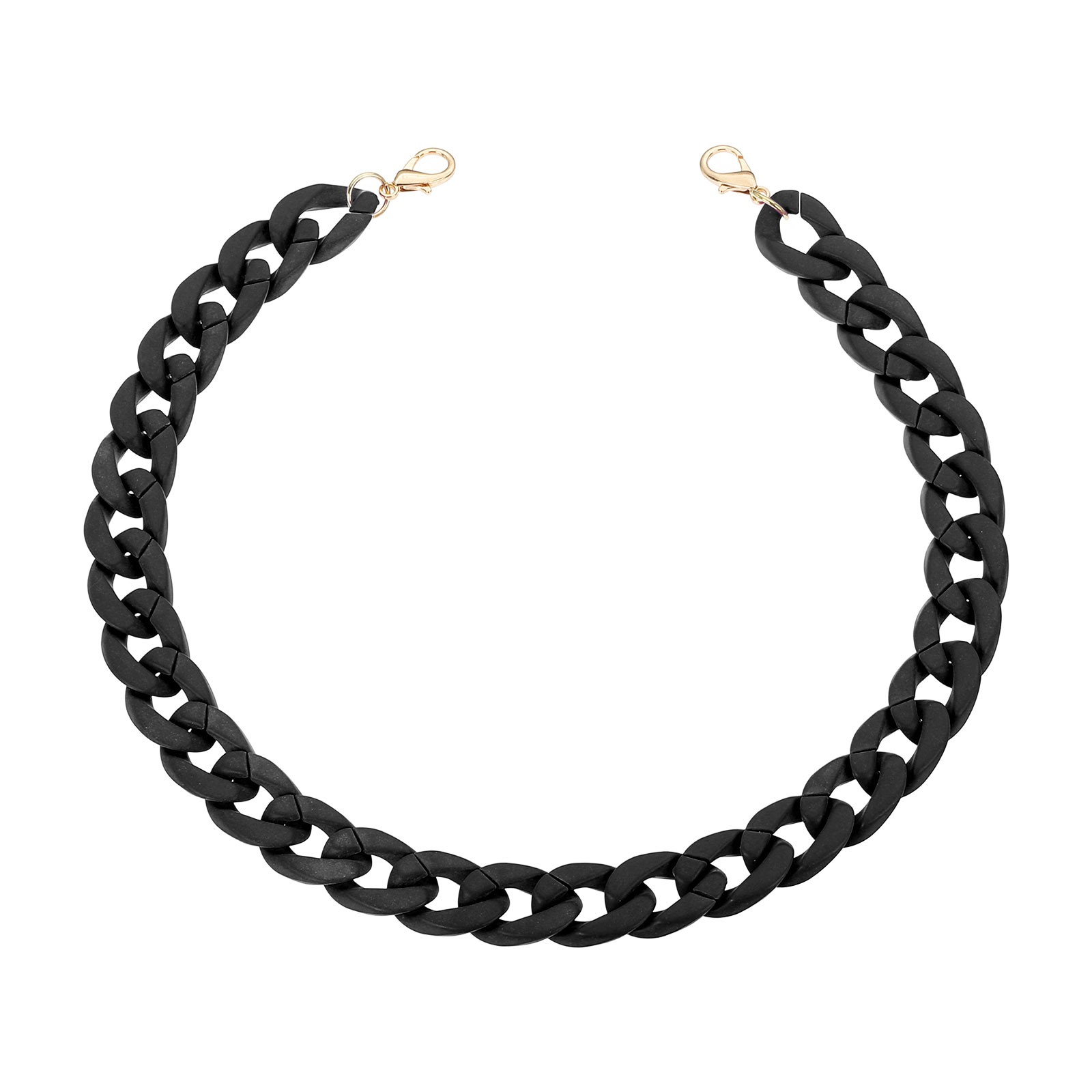 Acrylic Purse Chain 60cm Acrylic Chain Linking Rings Matte Black
