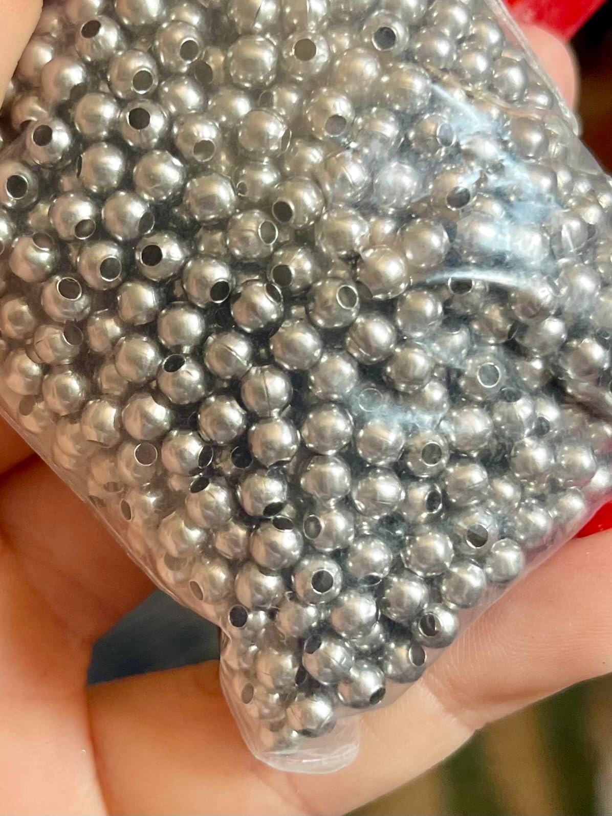 Versatile 1050 Pcs Stainless Steel Beads Set – 5 Sizes for Jewelry Makers