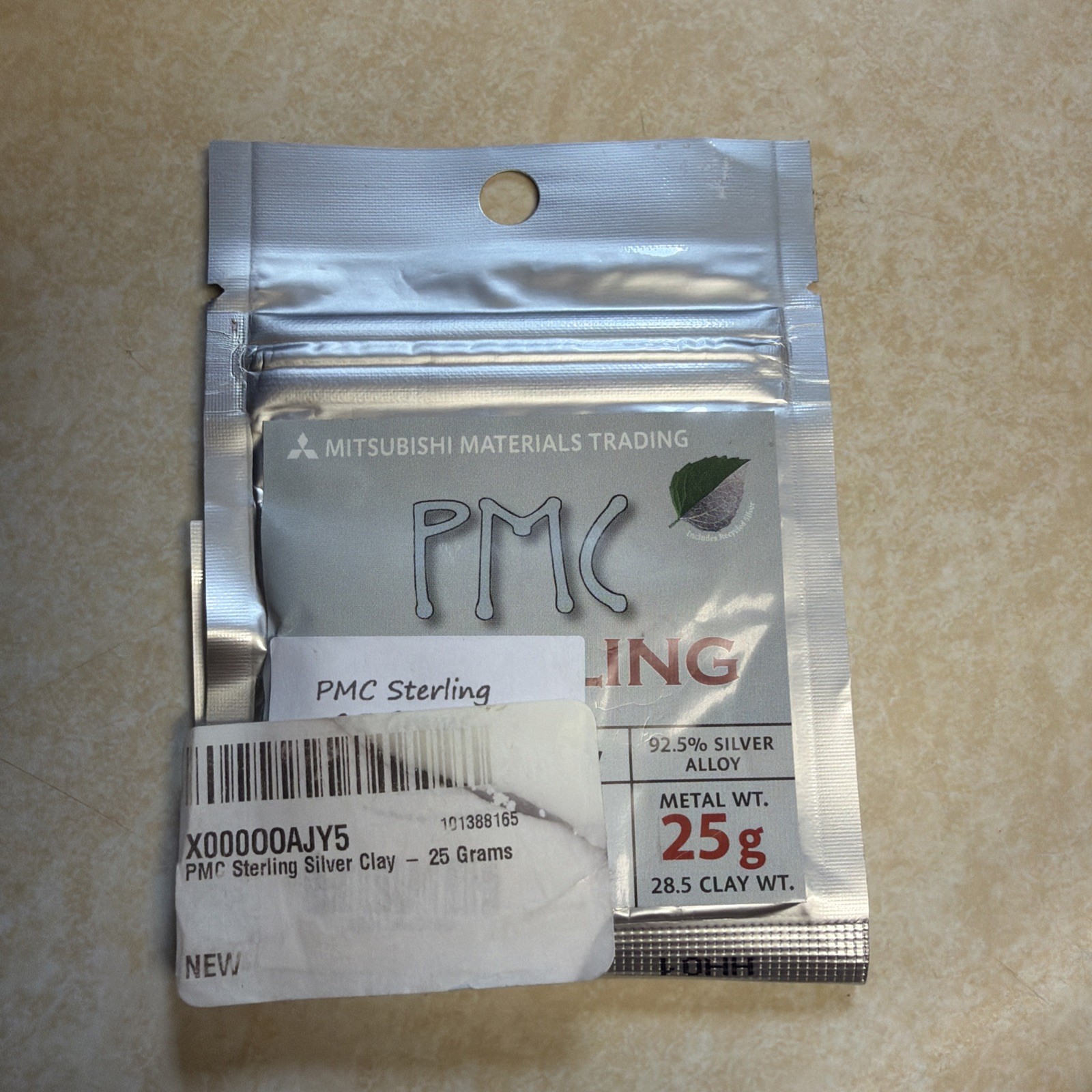 One Pack – Mitsubishi PMC 950 Sterling Silver – Precious Metal Clay – 25g – Rare