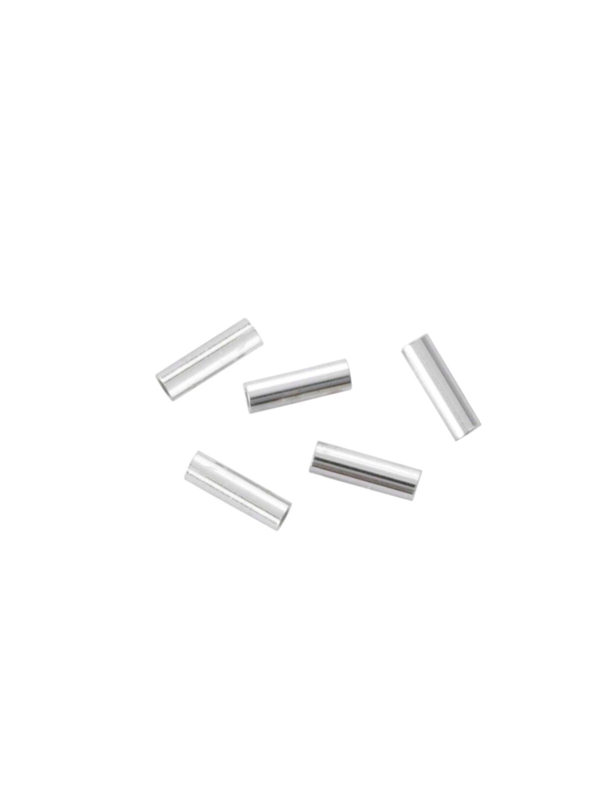 925 Sterling Silver 1x5mm Tube Beads 50pcs #5601-5