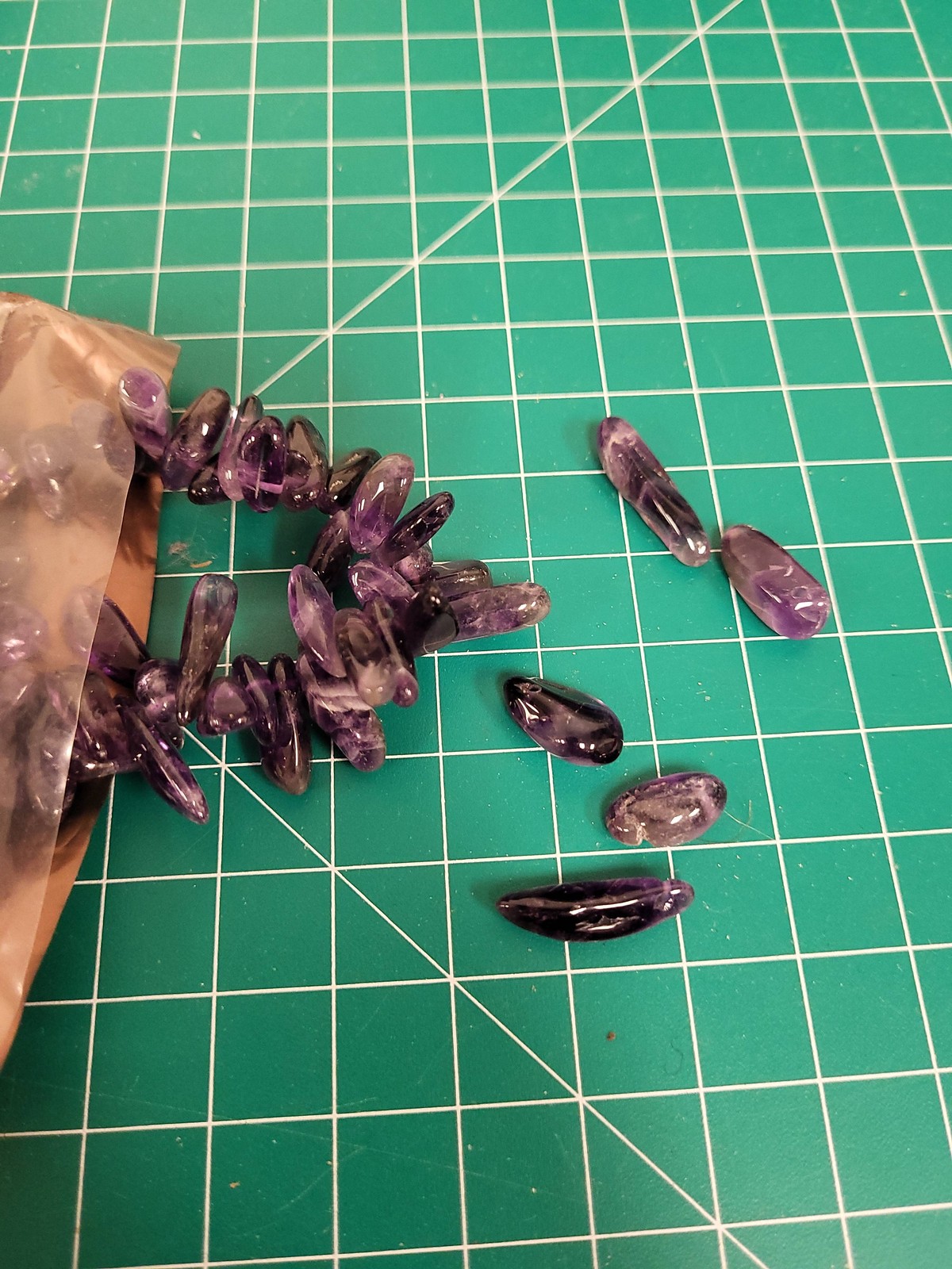 Amethyst Gemstone Beads Tumbled Polished Purple Jewelry Making Supplies Lot