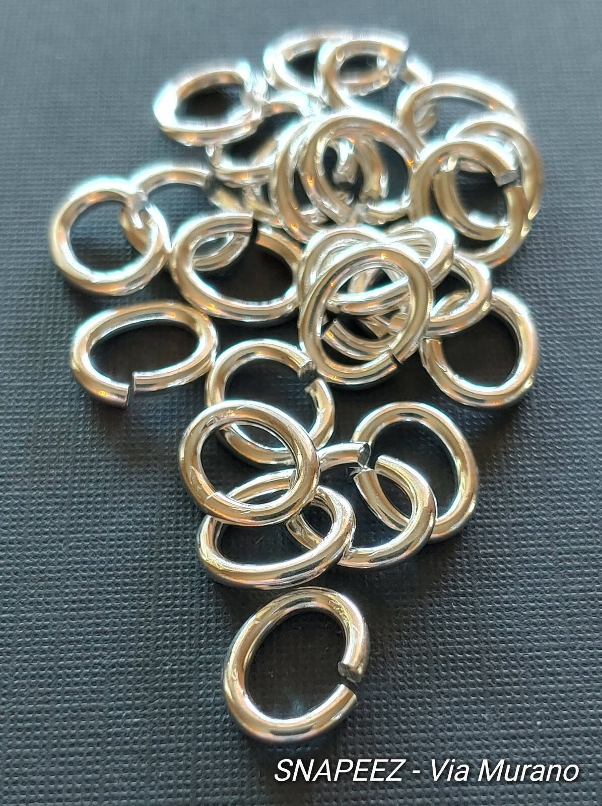 SNAPEEZ II ULTRAPLATE Oval – 99.9% Pure Silver Jump Ring 10x8mm. Made in USA.