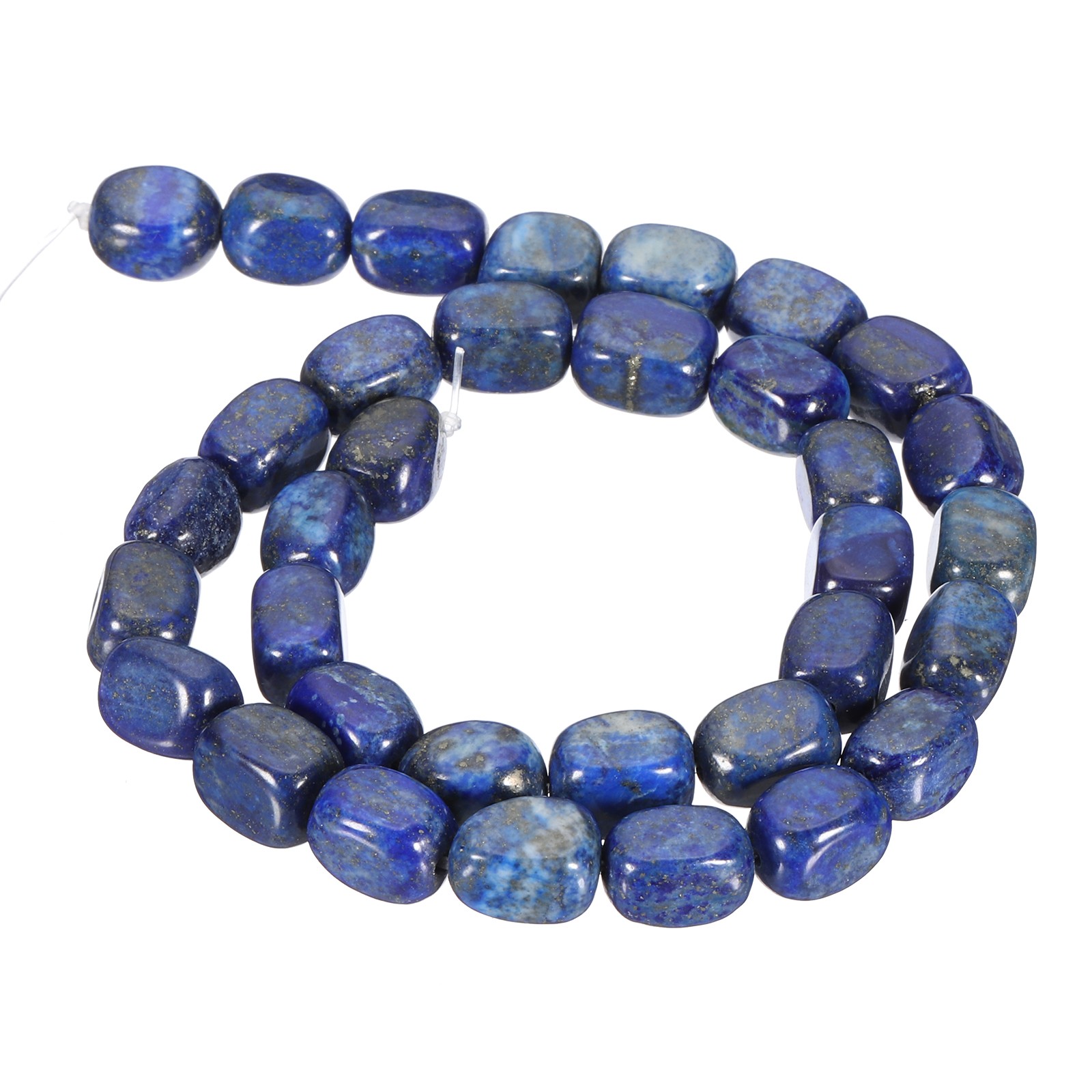 Natural Stone Gemstone Beads 15″ 12x8mm Cuboid Spacer Bead, Dark Blue