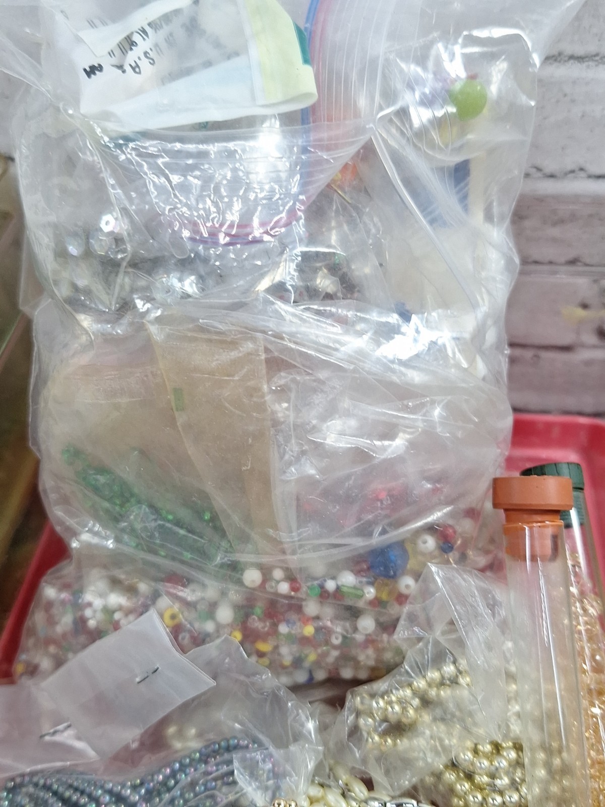 HUGE 6+ LBS Bead Lot Japan Glass Plastic Pearls Jewelry Making Craft Supplies