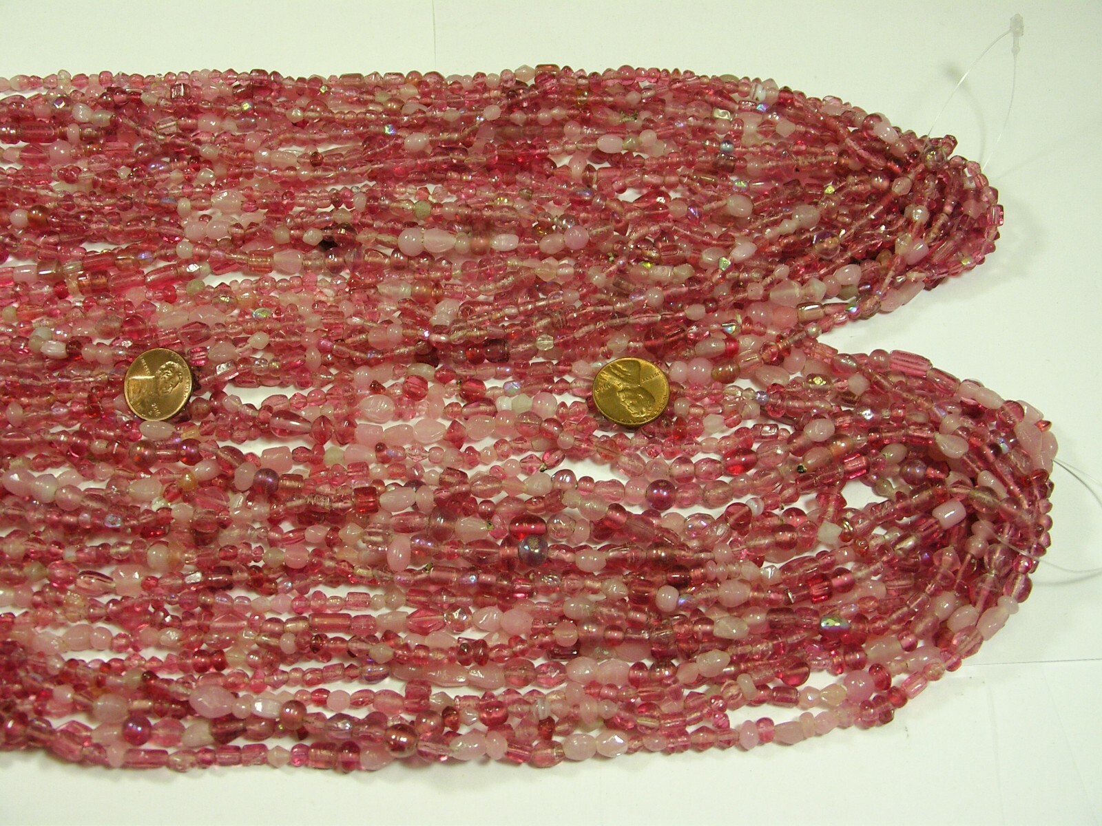 30 Strands 36″ India Handmade Assorted Color Glass Beads Wholesale Bulk (CT-48)