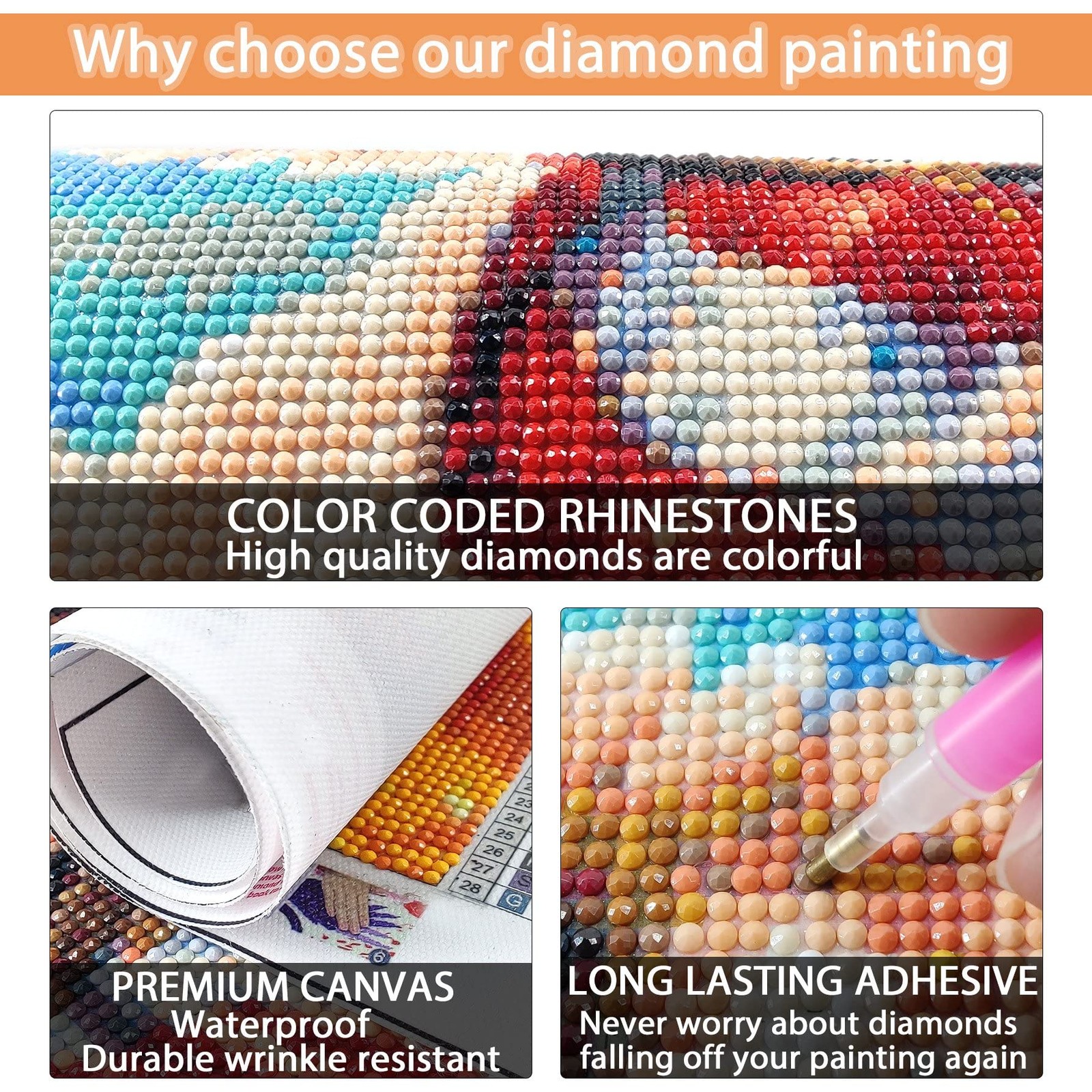Christ Diamond Art Painting Kits for Adult Beginners – Butterfly Flowers 5D Full