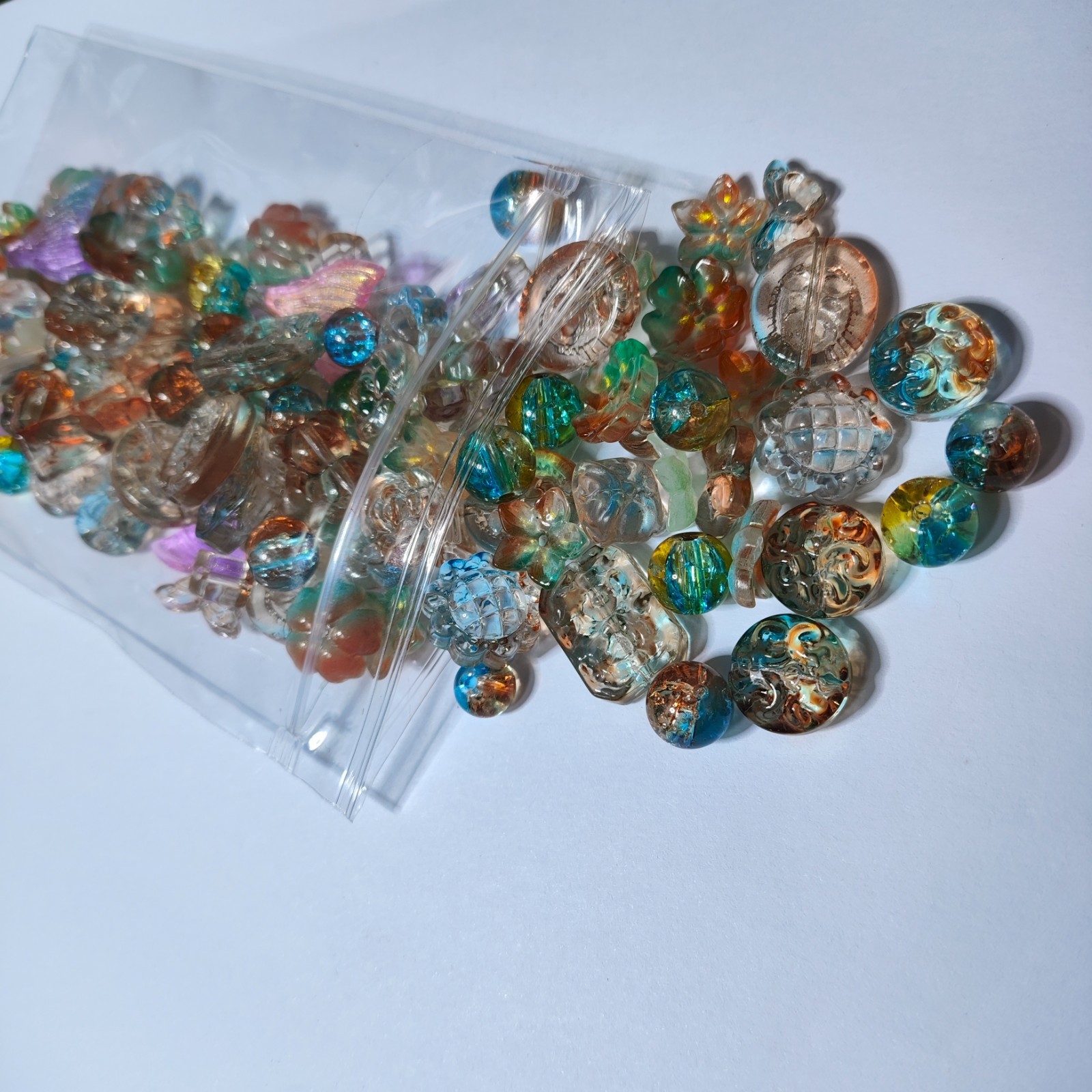 100g Handmade Glass Beads for Jewelry Making 75pcs Assorted Craft Beads Set