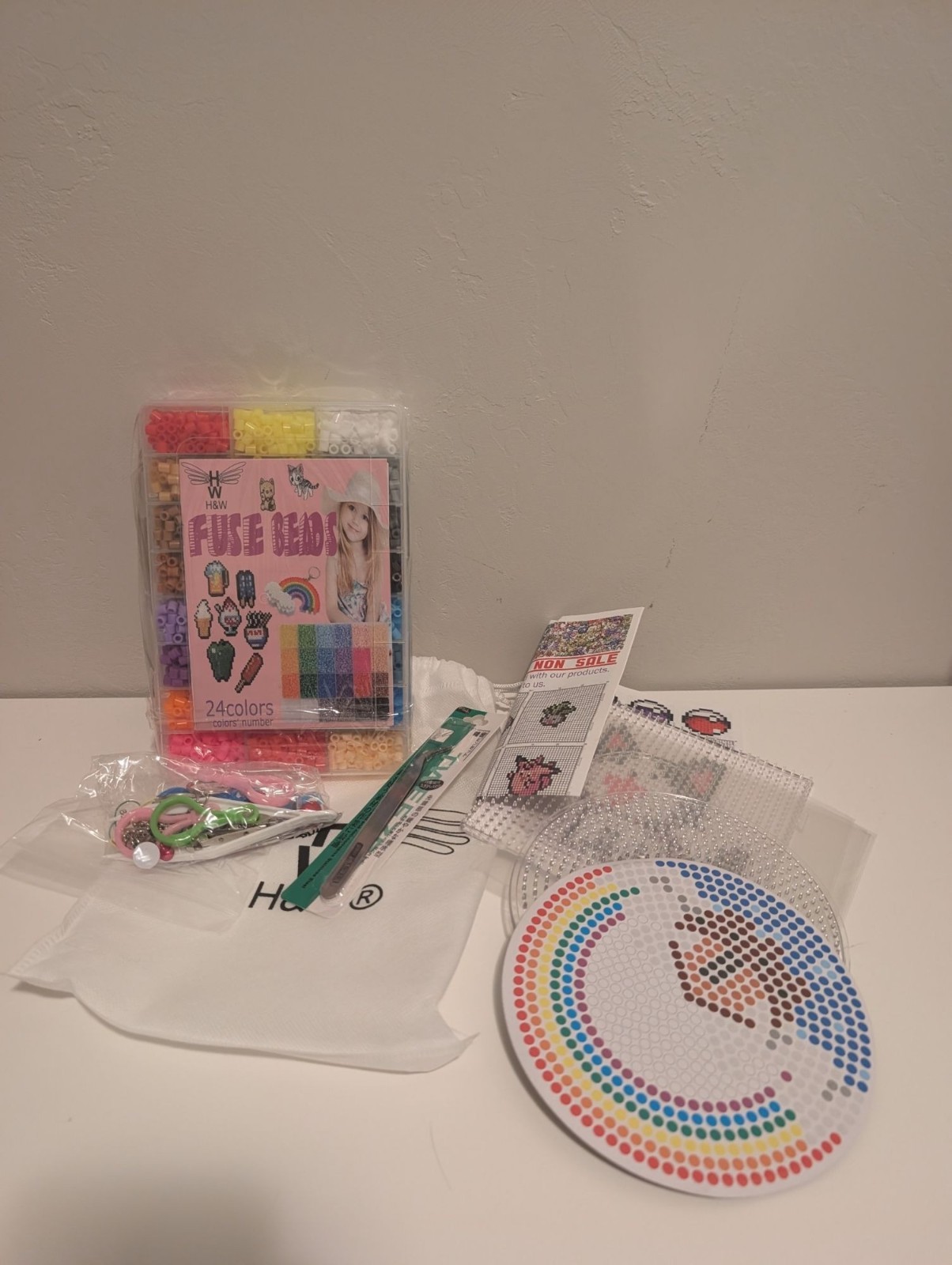 Fuse Bead Set for Kids, Crafting Melting Beads