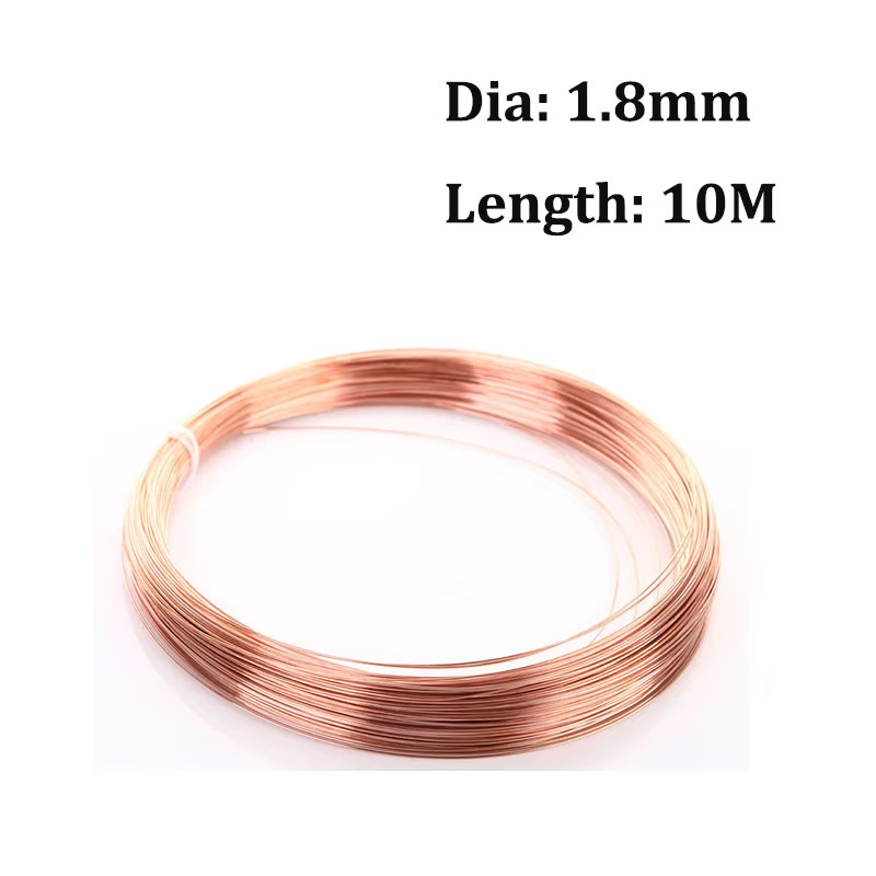 10M~1M Pure Copper Wire Bare Red T2 Copper Line Superfine Wire Diameter 0.1/0.3/