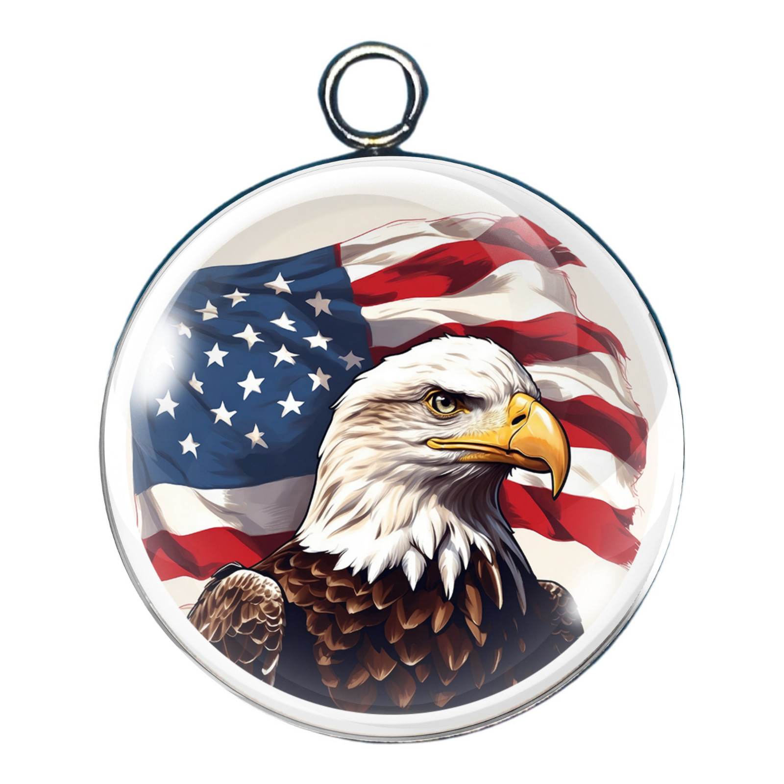American Flags and Eagle Charms