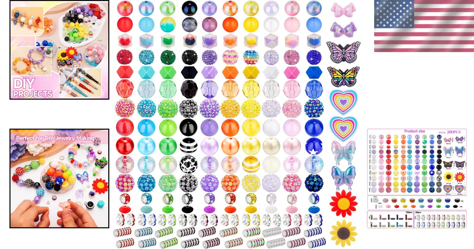Mixed Crystal Resin Beads for Jewelry Making