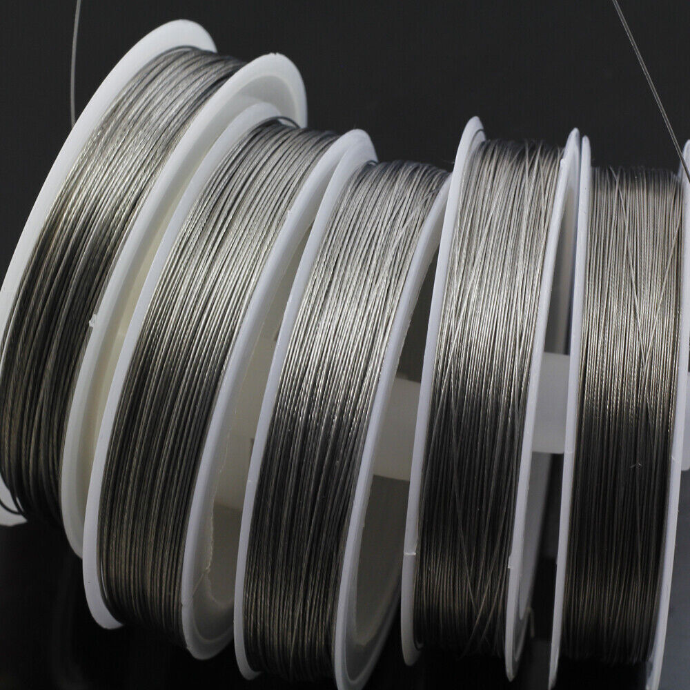 5/10rolls beading wire nylon-coated stainless steel Clear 0.3-0.6mm Strong 7 str