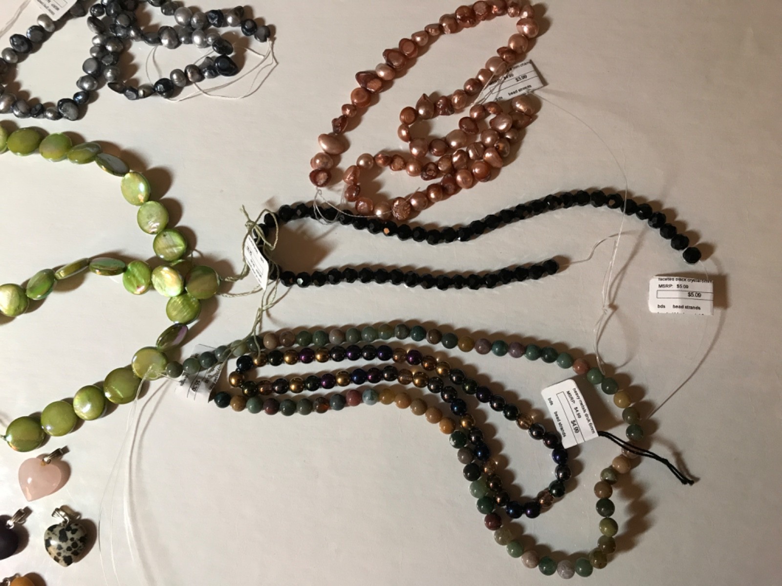 Fire Mountain Gems and Beads Assorted Bead Lot of 11, 2 lbs 6 oz Or Bead Strands