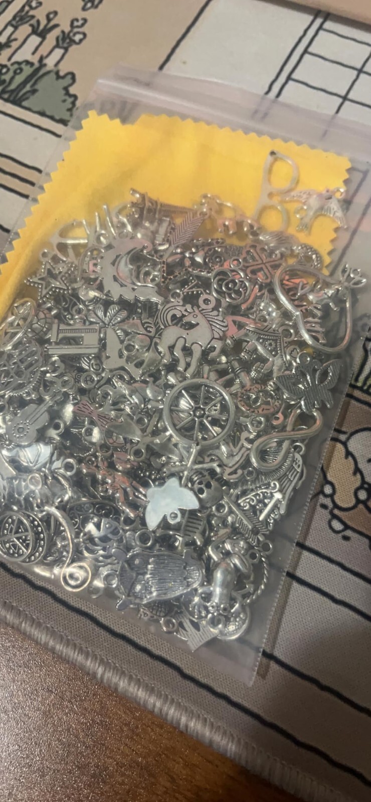 200 PCS Wholesale Bulk Lot Jewelry Making Charms Mixed Smooth Tibetan Silver New