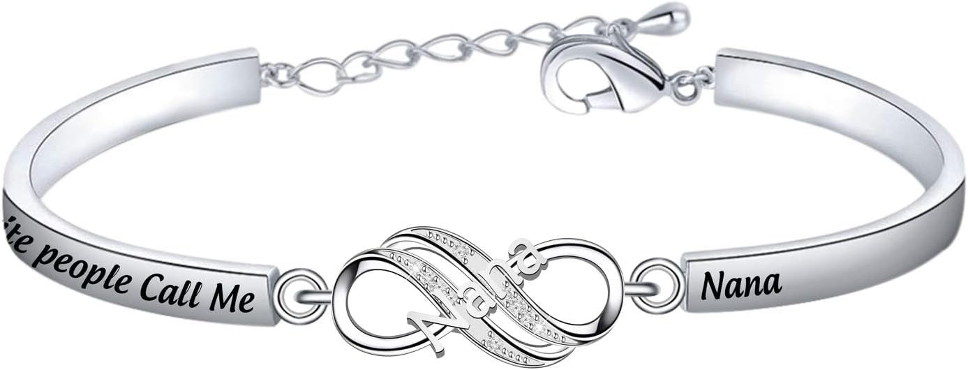 Nana Jewelry Gifts My Favorite People Call Me Bar Bracelet Gift for Nani Nonna G