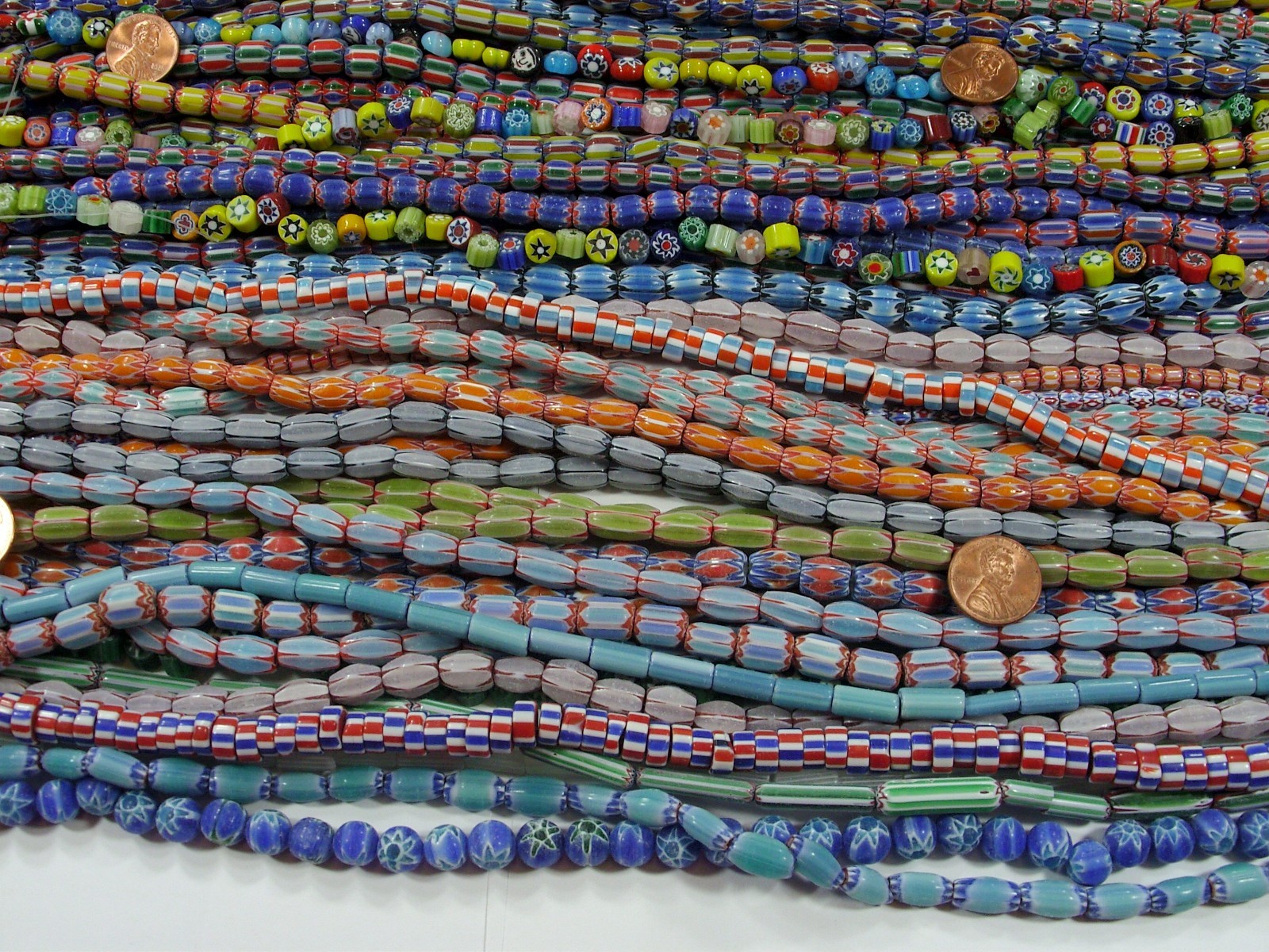 90 Strands 15″ Assorted India Handmade Chevron Beads Wholesale Bulk Lot (Q-3) ⭐